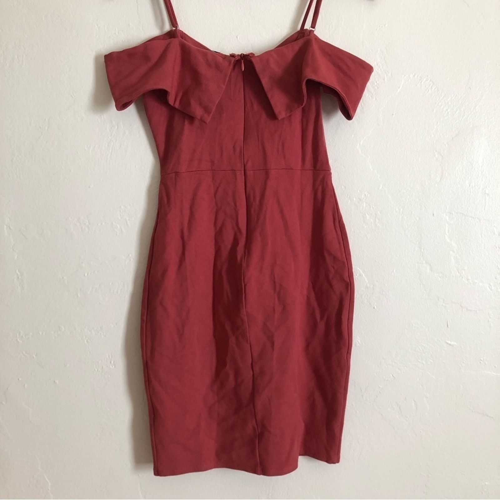 Nordstrom NWT Soprano by Nordstrom Baroque Red Bodycon Mini Dress Size M / US 6-8 / IT 42-44 - 7 Thumbnail