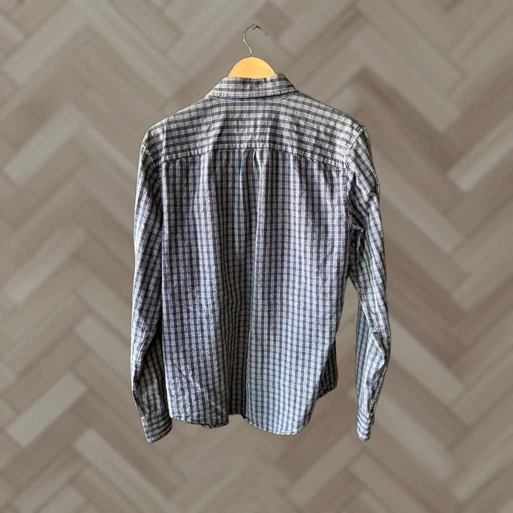 Abercrombie & Fitch Abercrombie & Fitch Mens Blue Long Sleeve Checkered Button-Up Shirt L Size US L / EU 52-54 / 3 - 1 Thumbnail