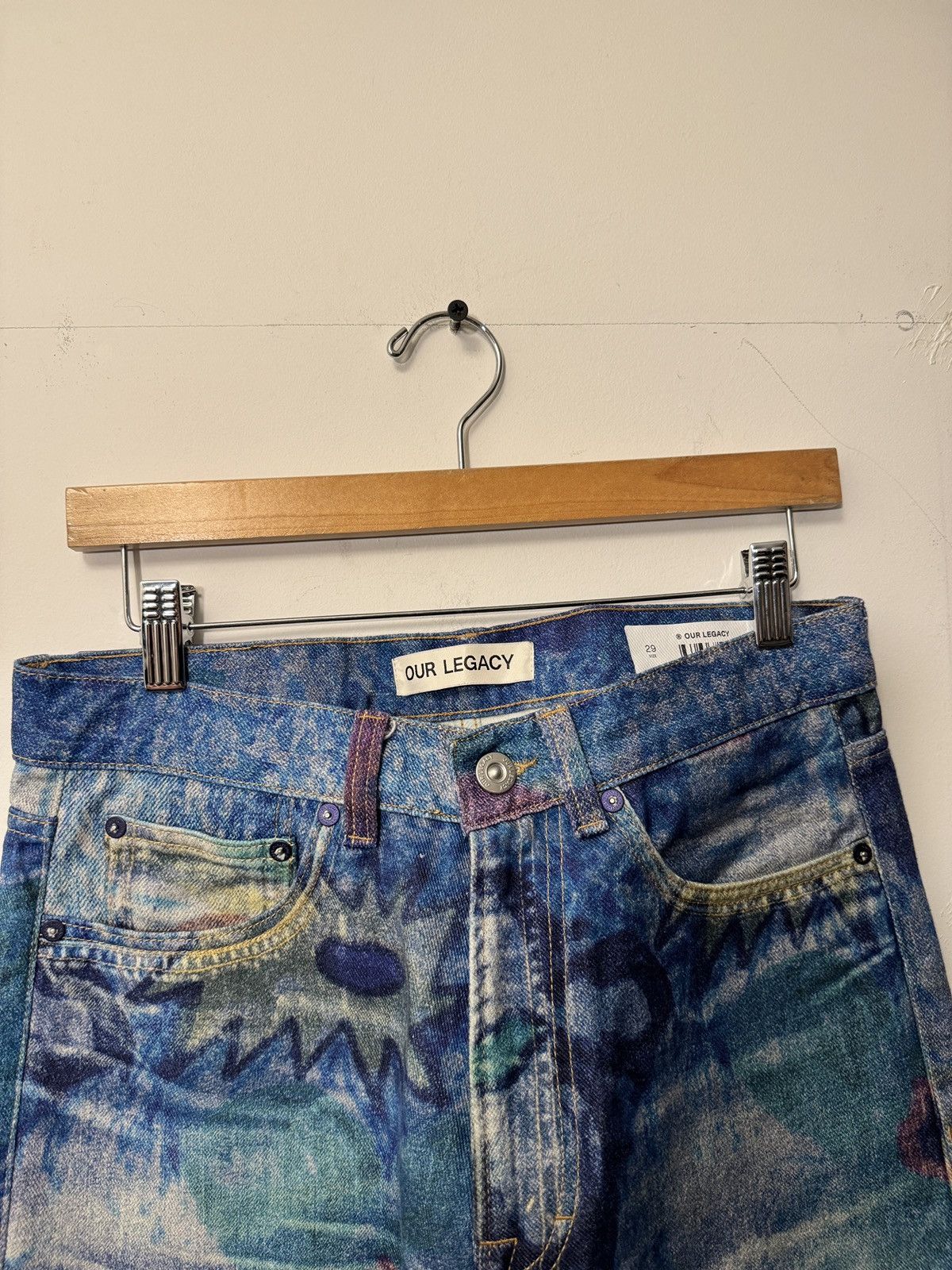 Our Legacy OUR LEGACY THIRD CUT DIGITAL CHALK FLOWER PRINT JEANS