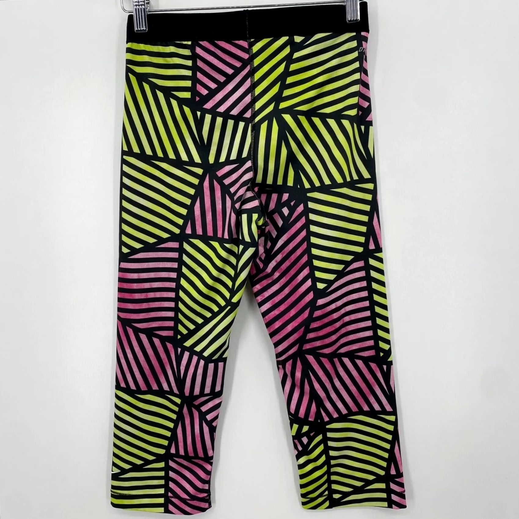 Nike Nike Pro Leggings Women's M Multicolor Cropped Active Polyester Spandex Blend Size 32" / US 10 / IT 46 - 6 Thumbnail