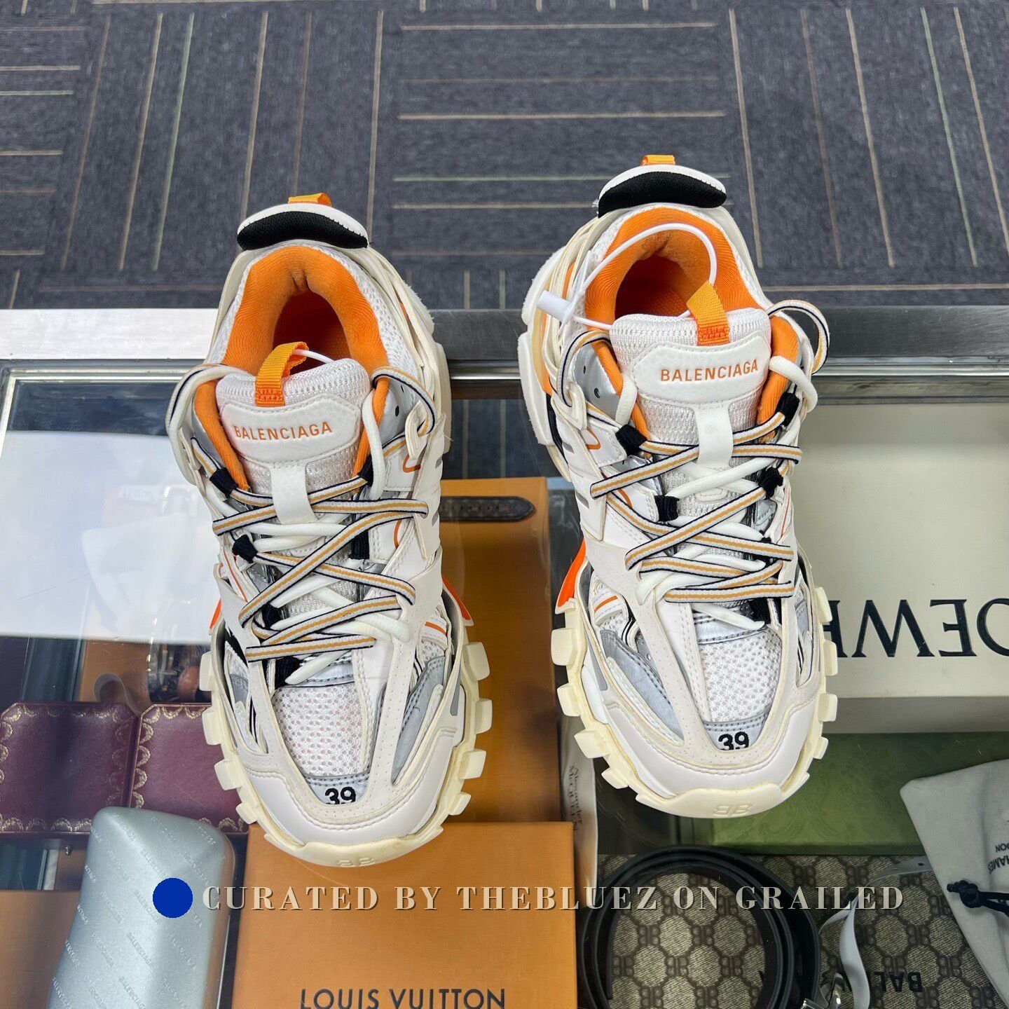 Balenciaga Balenciaga White Orange Runner 39 | Grailed