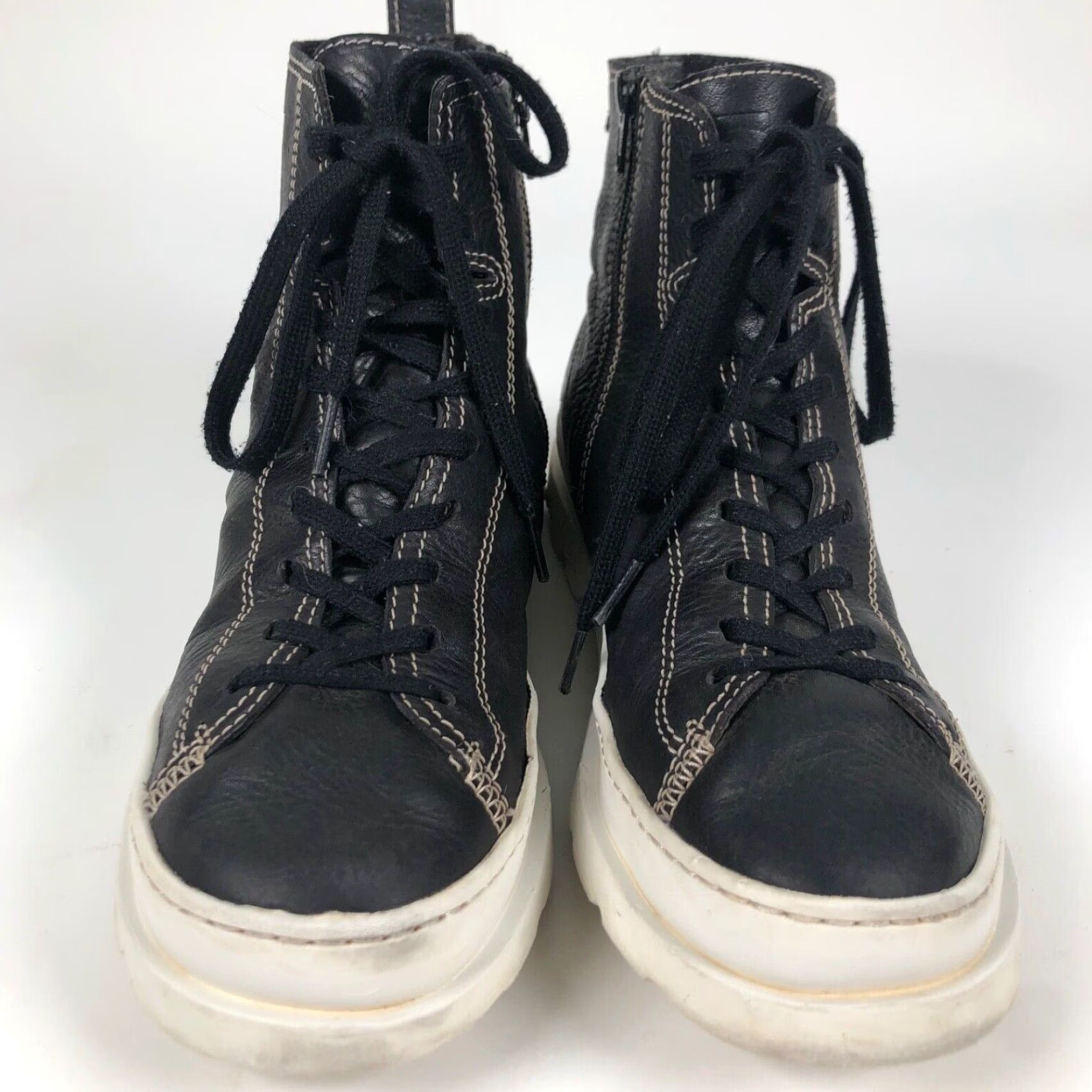 Camper Camper Brutus Womens Size 10.5 / 41 Black Leather Casual Boots Zip Size US 11 / IT 41 - 2 Thumbnail