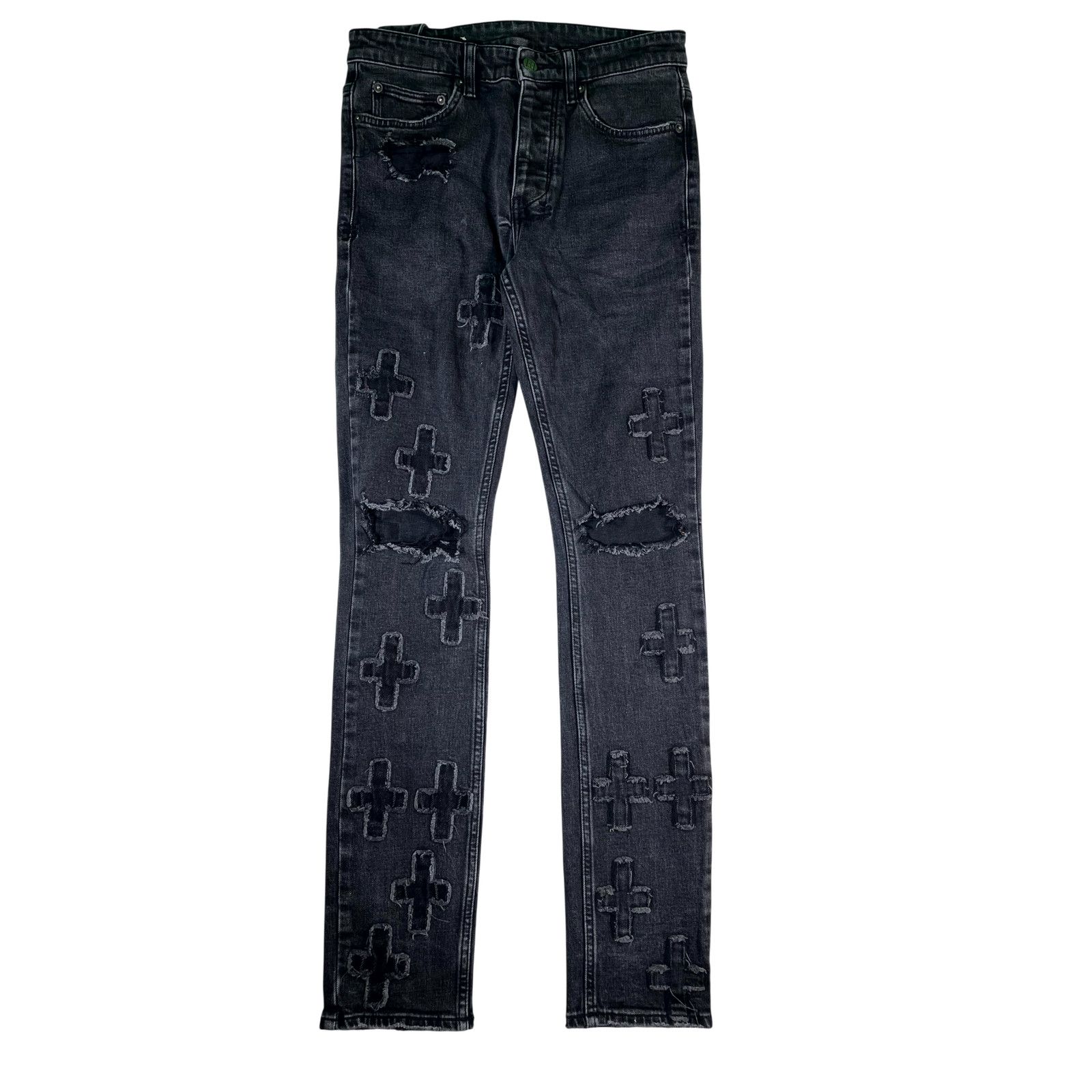 Ksubi Ksubi Jeans Cross Patch Black Wash Jeans Size US 29 - 1 Thumbnail