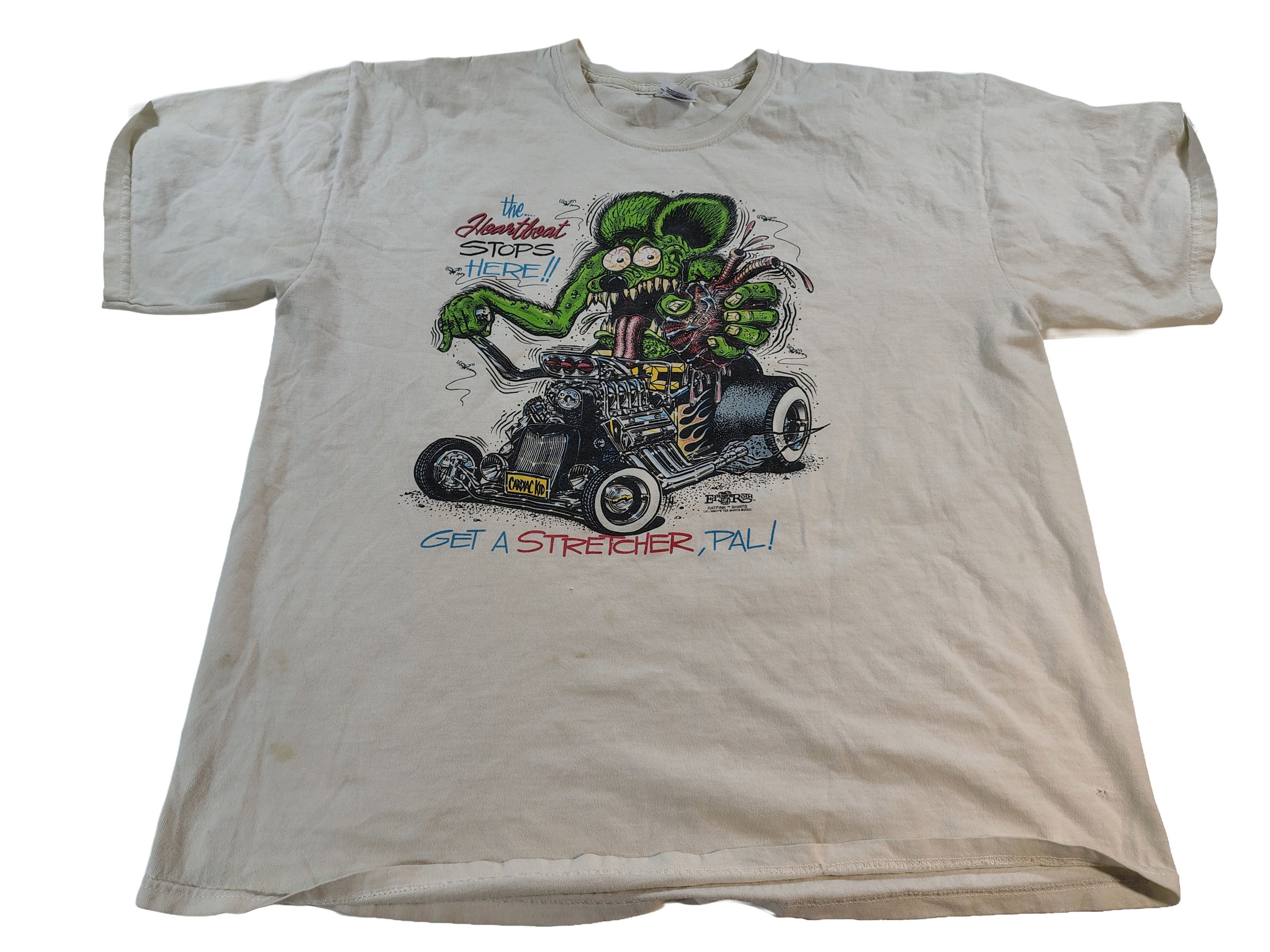 Gildan The Men's Vintage XL White Classic Hot Rod Graphic T-Shirt Size US L / EU 52-54 / 3 - 1 Thumbnail