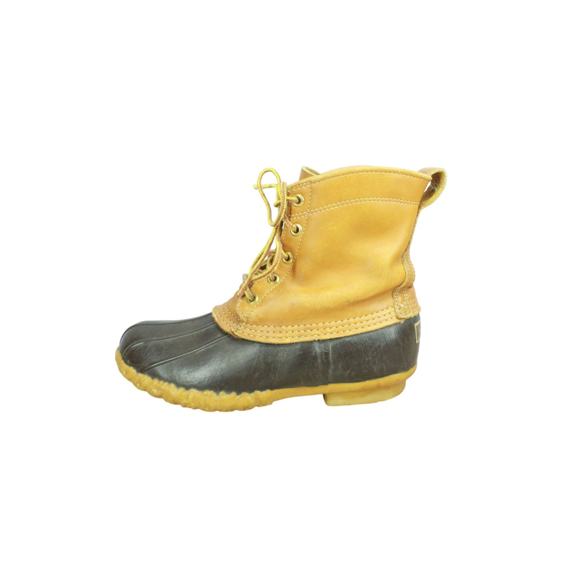 Leather Vintage LL Bean Women's Unlined Hunting Ankle Duck Boots Size US 7 / IT 37 - 1 Thumbnail