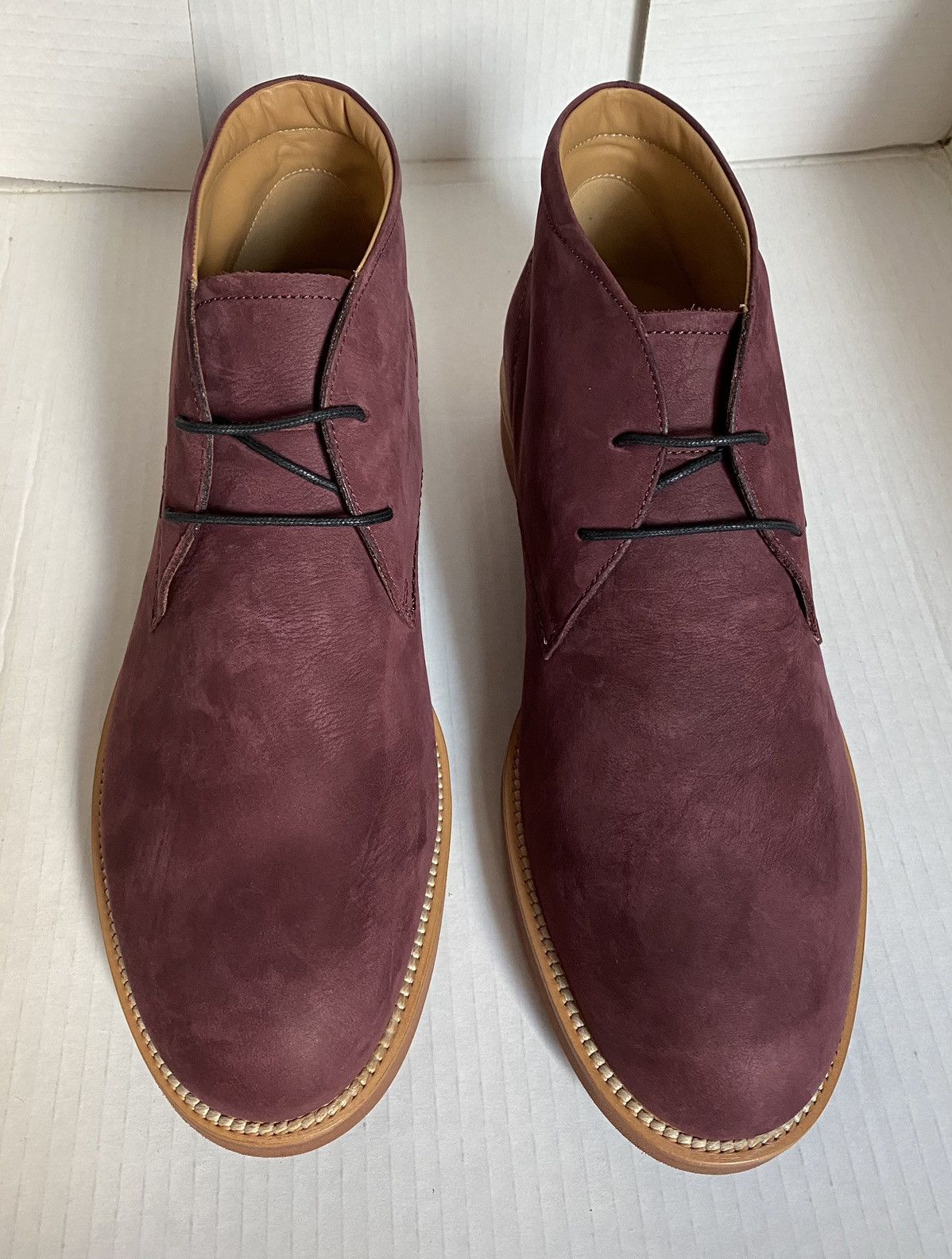 Tod’s Merlot suede pebble sole desert boots 8.5uk NEW