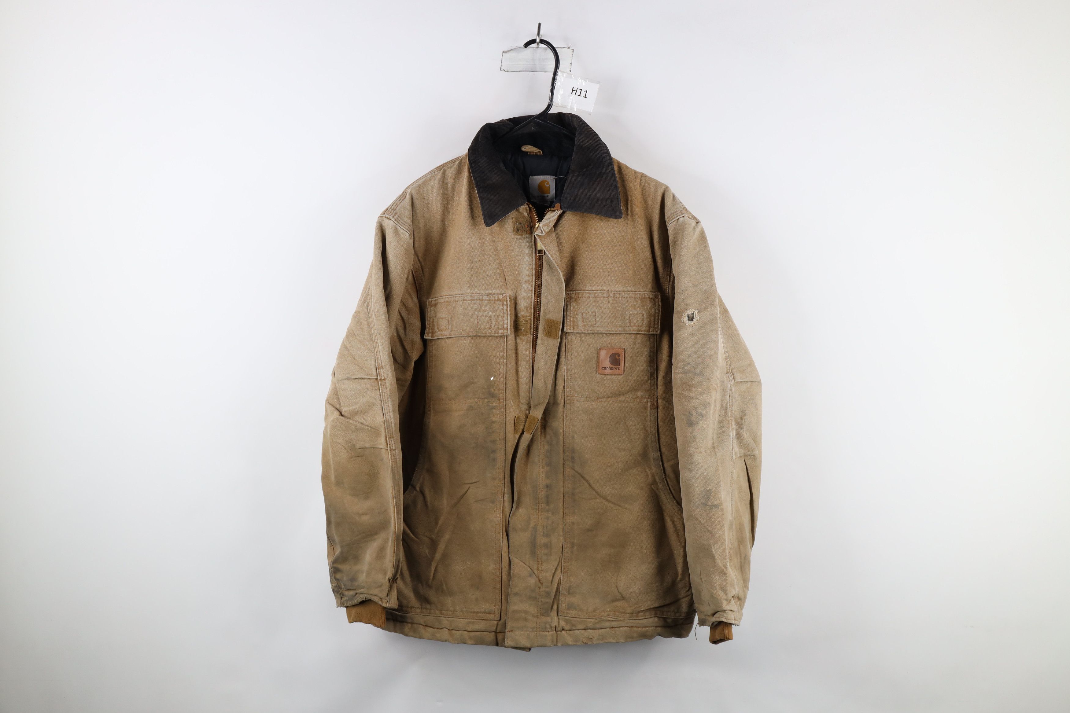 Carhartt × Vintage Vintage Carhartt Spell Out Quilted Canvas Chore Barn Jacket Size US S / EU 44-46 / 1 - 1 Thumbnail