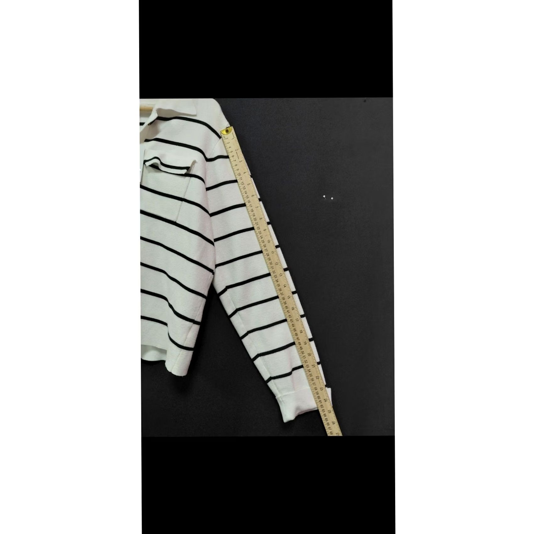 Ann Taylor NWT Ann Taylor Striped Cardigan White Black Knit Button-Up Long Sleeve Size M Women Mens Girls Size M / US 6-8 / IT 42-44 - 7 Thumbnail