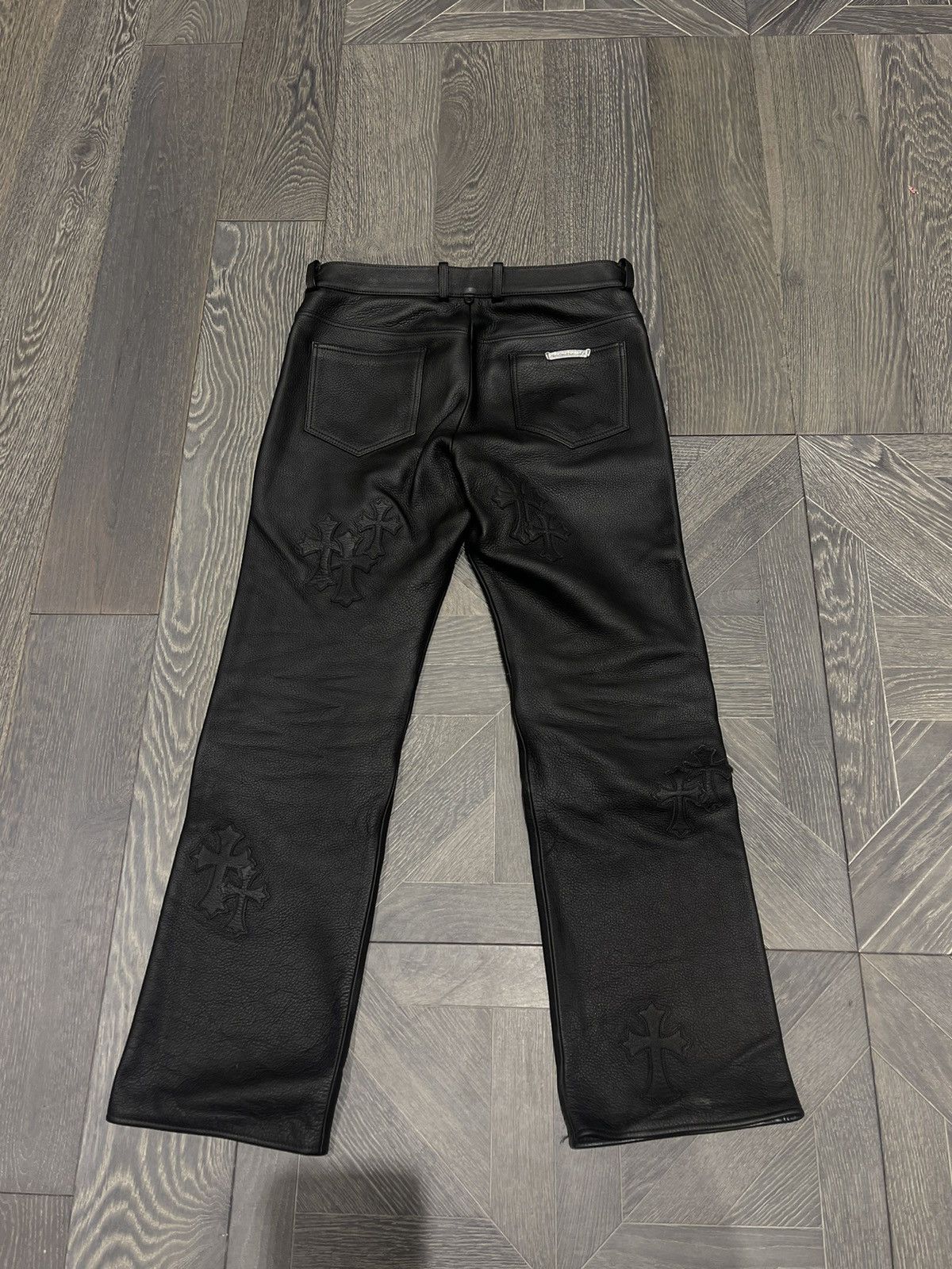 Chrome Hearts Cross Patch Leather Pants Size US 32 / EU 48 - 8 Thumbnail