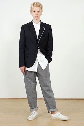 Yohji Yamamoto Yohji Yamamoto size 4 10 SS Takeshi Kitano Grey Suit 2501-N Size 38R - 5 Thumbnail