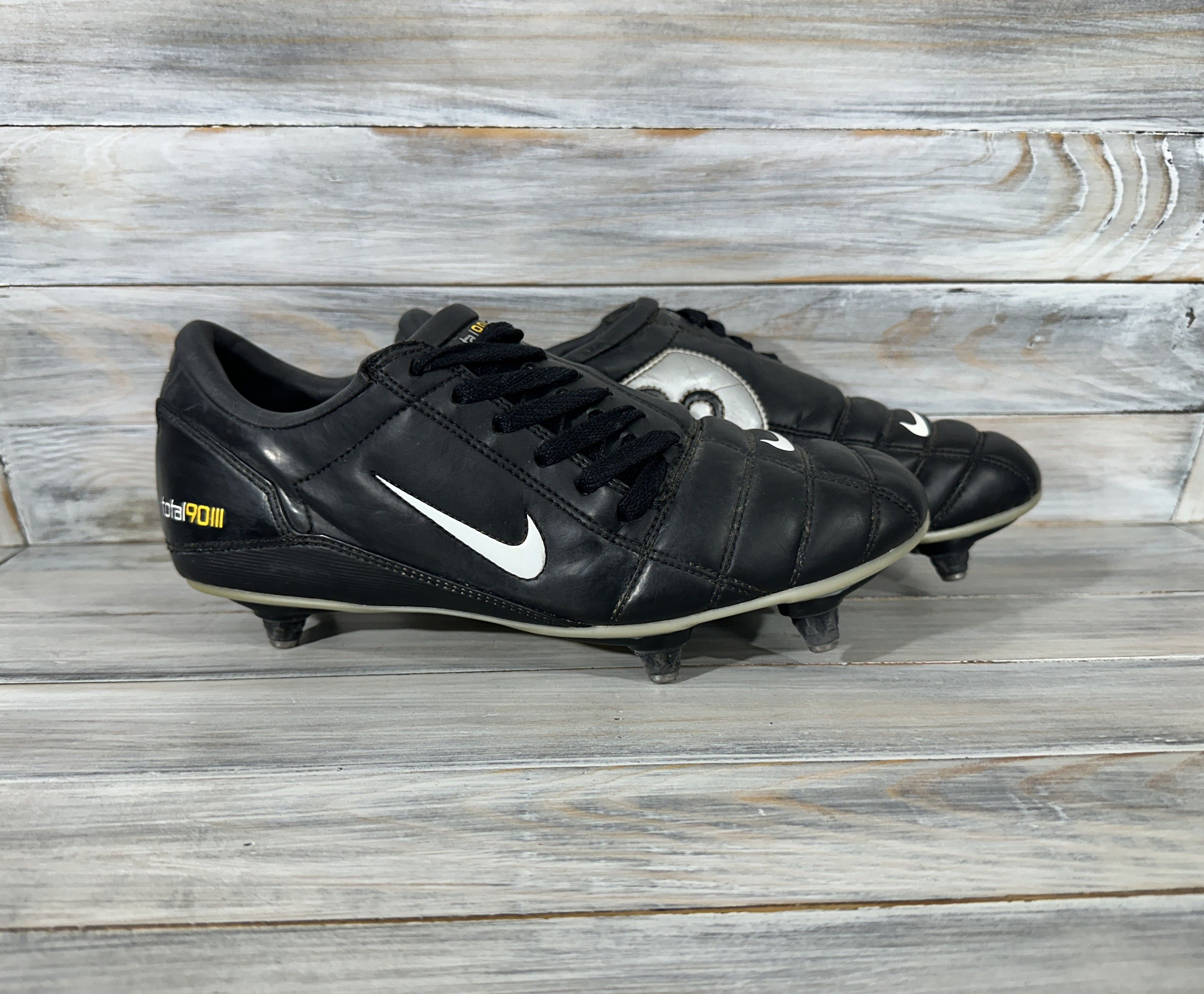 Vintage Nike Total 90 III SG Cleats Soccer Football Black Mens‎ 6.5 Nike × Vintage Vintage Nike Total 90 Ill Cleats Sneakers  main image 4