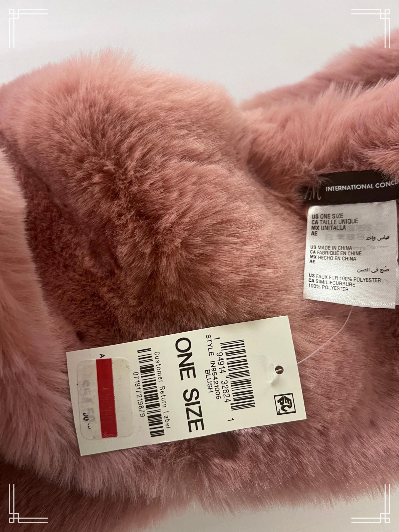 Designer INC International Concepts Faux Fur Scarf, Blush Pink Size ONE SIZE - 5 Thumbnail