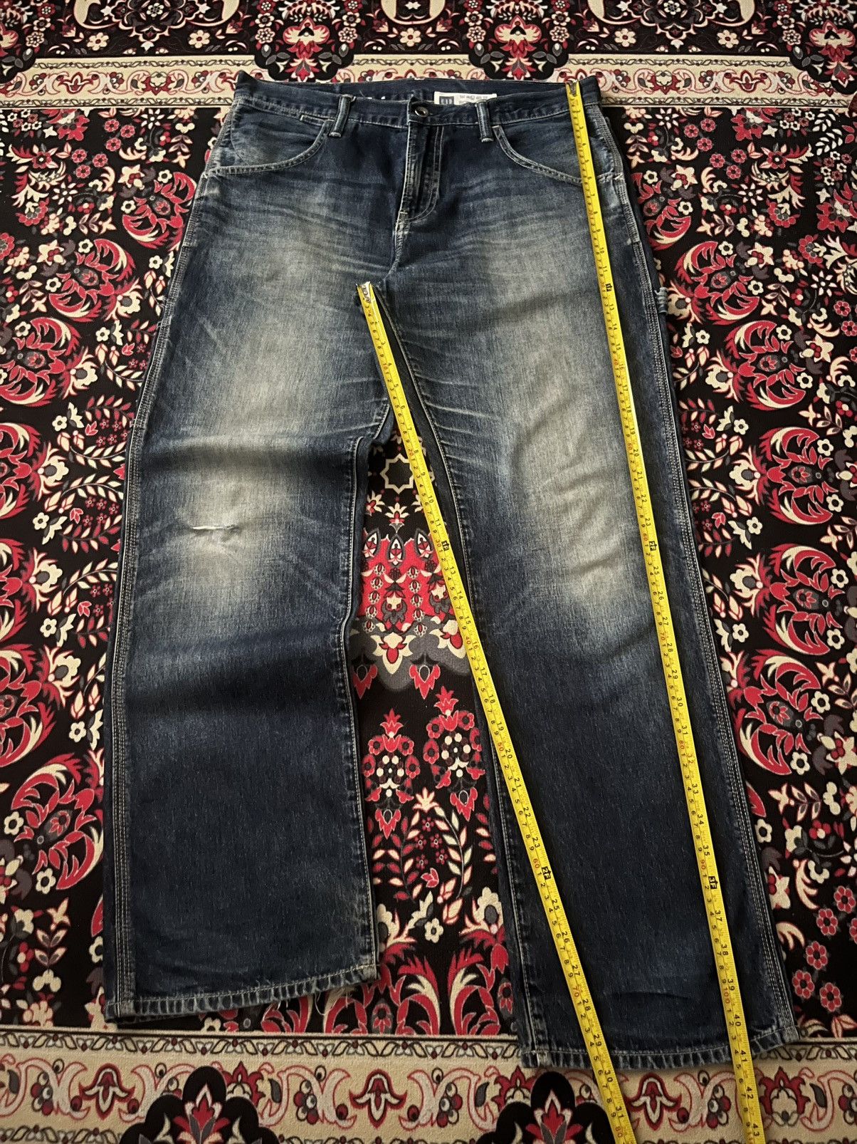 Carhartt × Gap ⚡️Workwear⚡️Vintage Gap 1969 Carpenter Dark Blue Washed Jeans Size US 34 / EU 50 - 15 Thumbnail