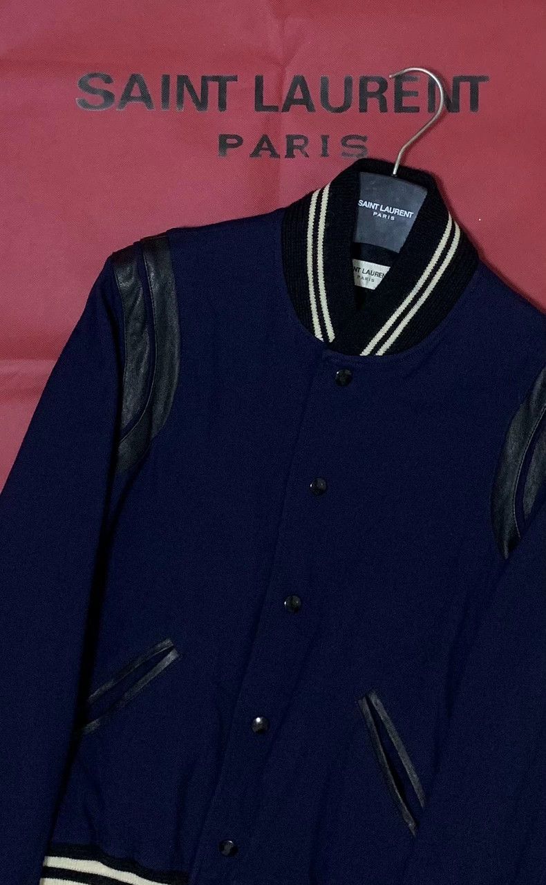 Saint Laurent Paris Saint laurent paris 16 SS dark blue patchwork leather Teddy Size US M / EU 48-50 / 2 - 6 Thumbnail