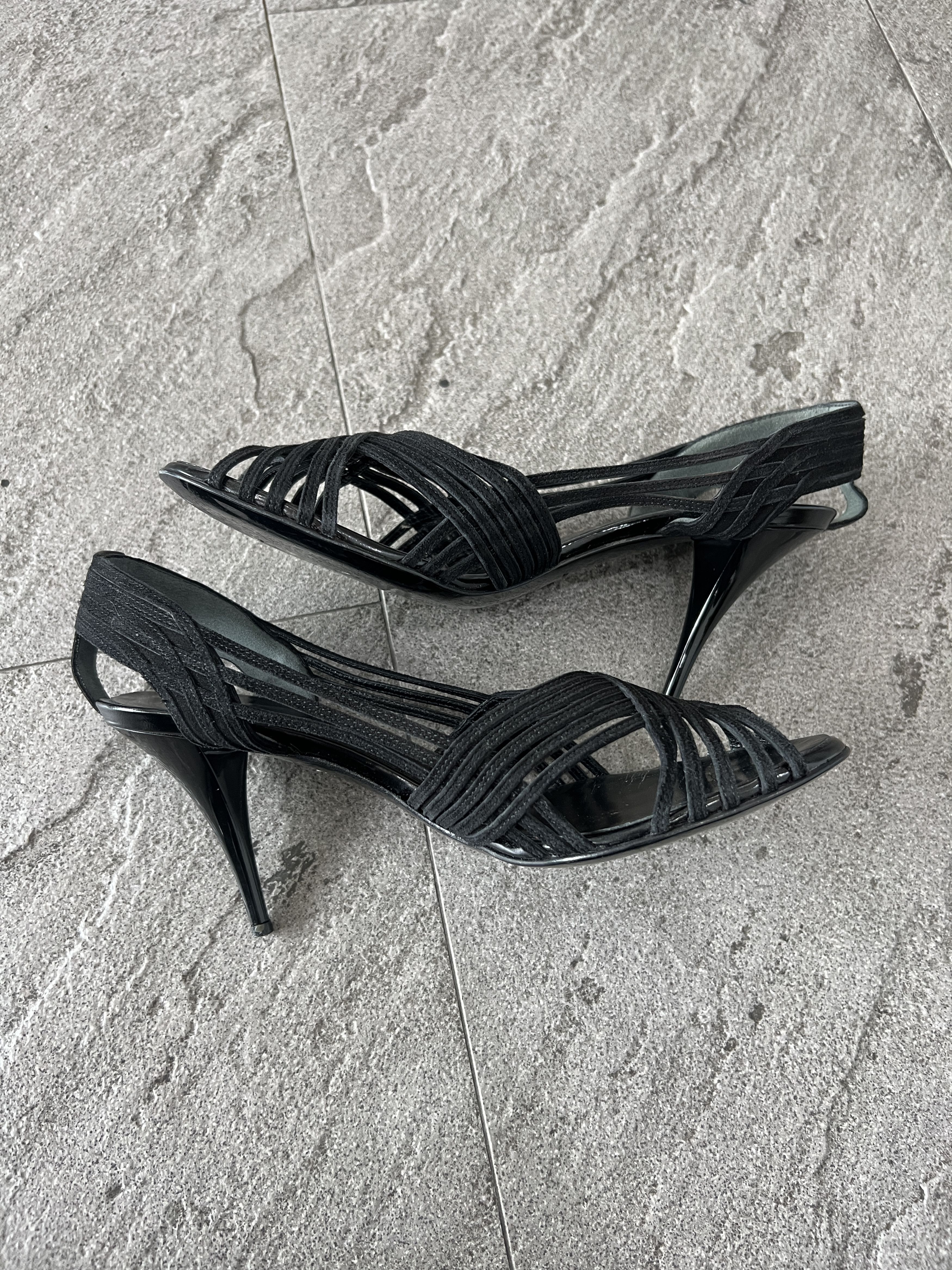 Chanel Chanel Black Strappy Slingback Heels CC Logo EU37 Size US 7 / IT 37 - 1 Thumbnail