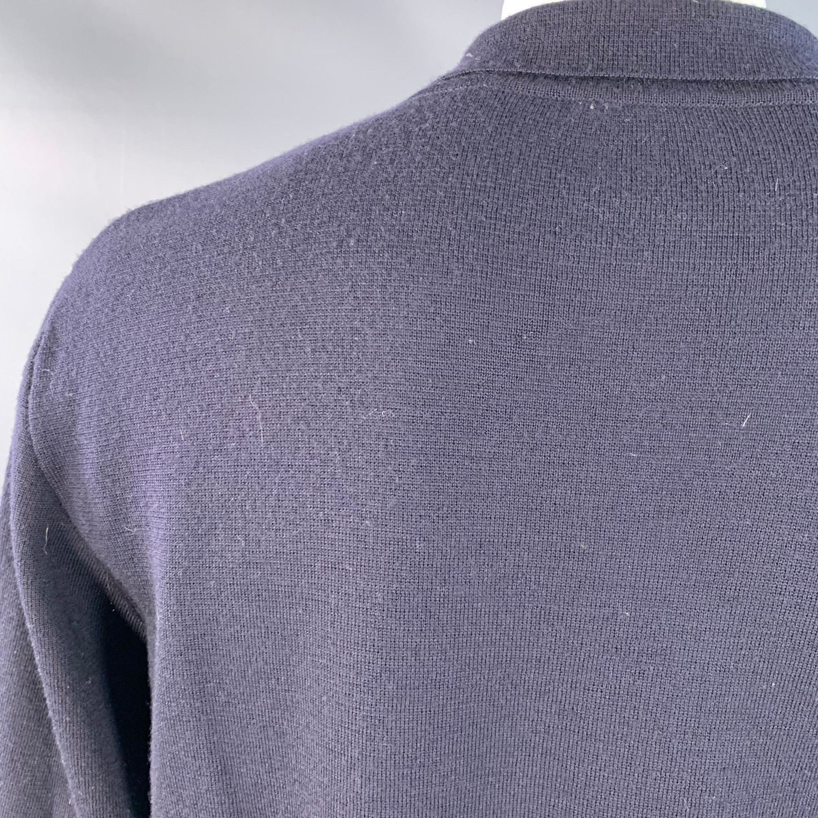 Barneys New York BARNEY'S NEW YORK Size L Navy Wool Button Up Cardigan Size US L / EU 52-54 / 3 - 5 Thumbnail