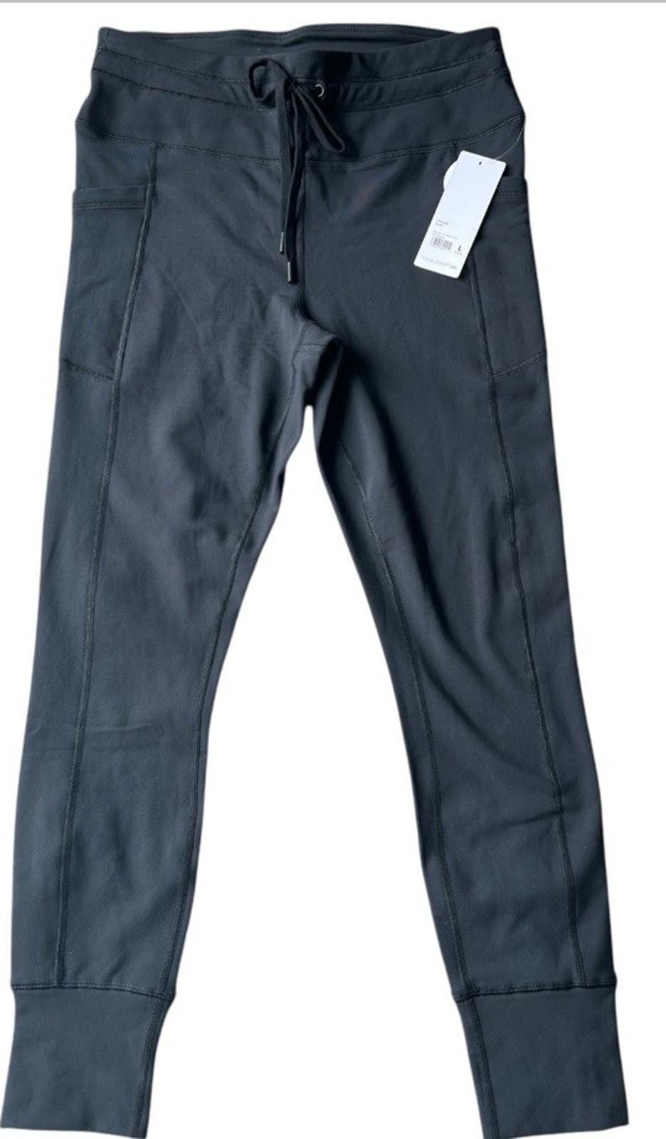 Designer Yogalicious Lux Prestige Joggers Pockets, Size L, Black. $78 Size 36" / US 14 / IT 50 - 2 Thumbnail