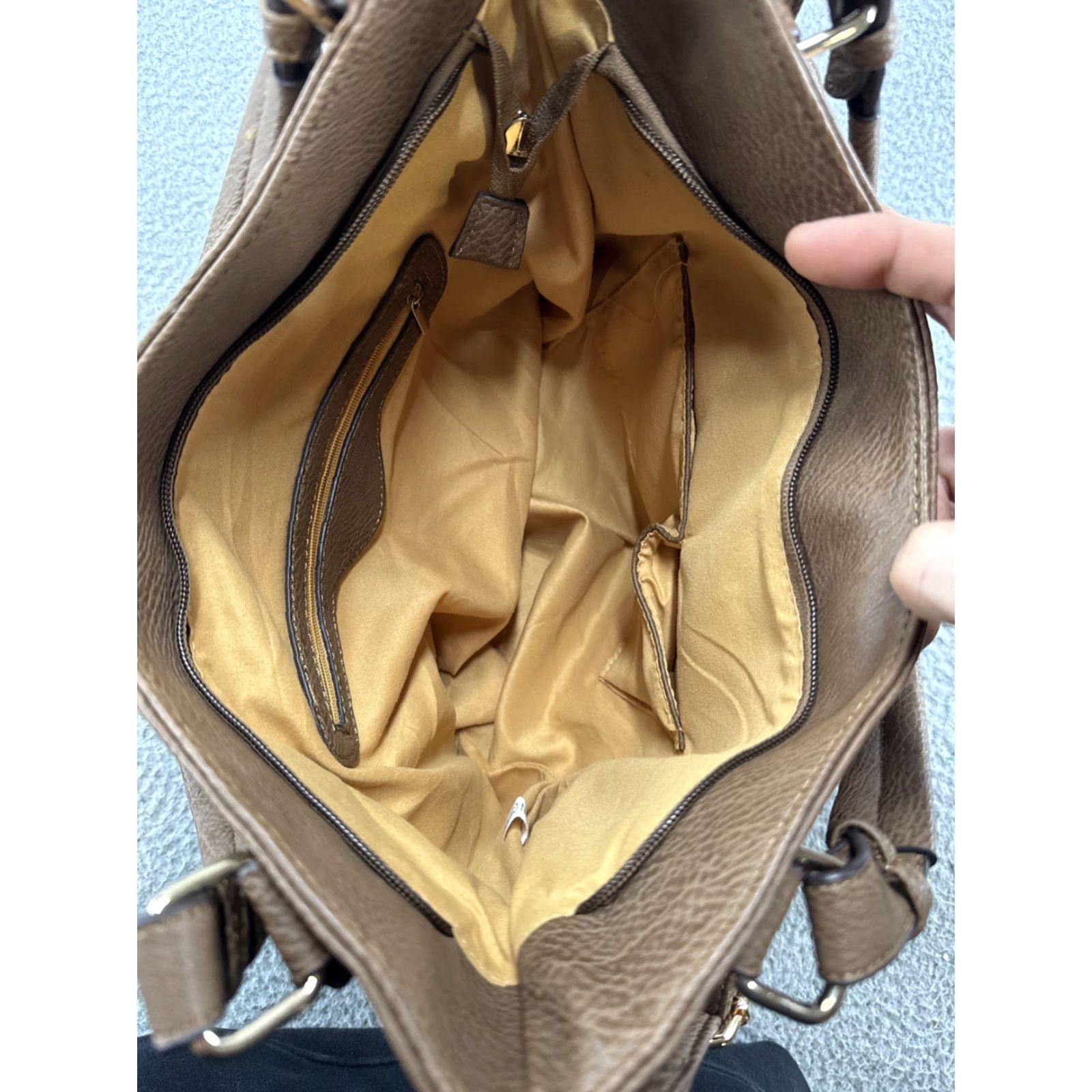 Michael Kors Michael Kors Women's Crossbody Tote Purse Bag Brown Leather Gold Hardware Size ONE SIZE - 4 Thumbnail