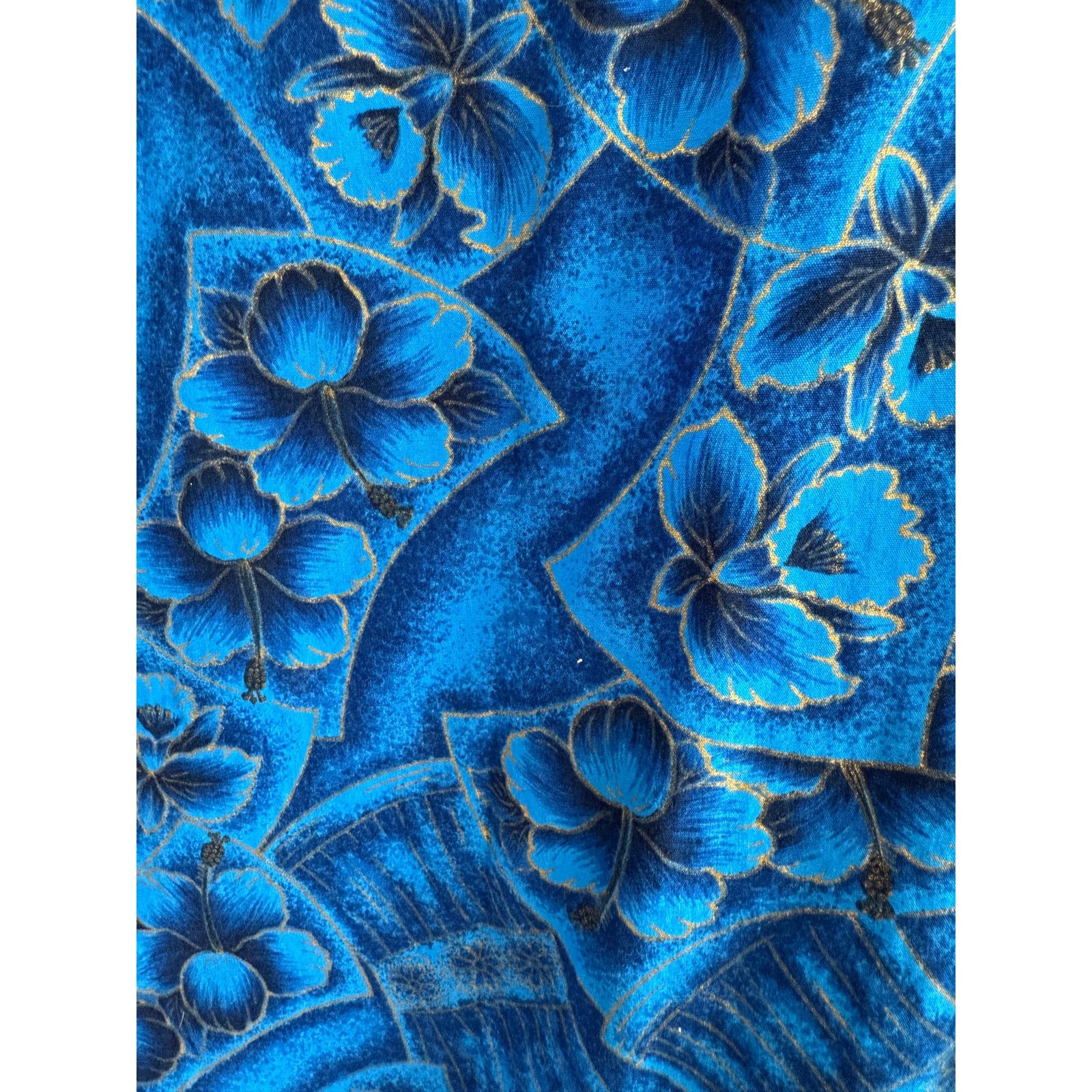 Vintage 70s Blue Hawaiian Tiki Button Up size large Size US L / EU 52-54 / 3 - 4 Thumbnail
