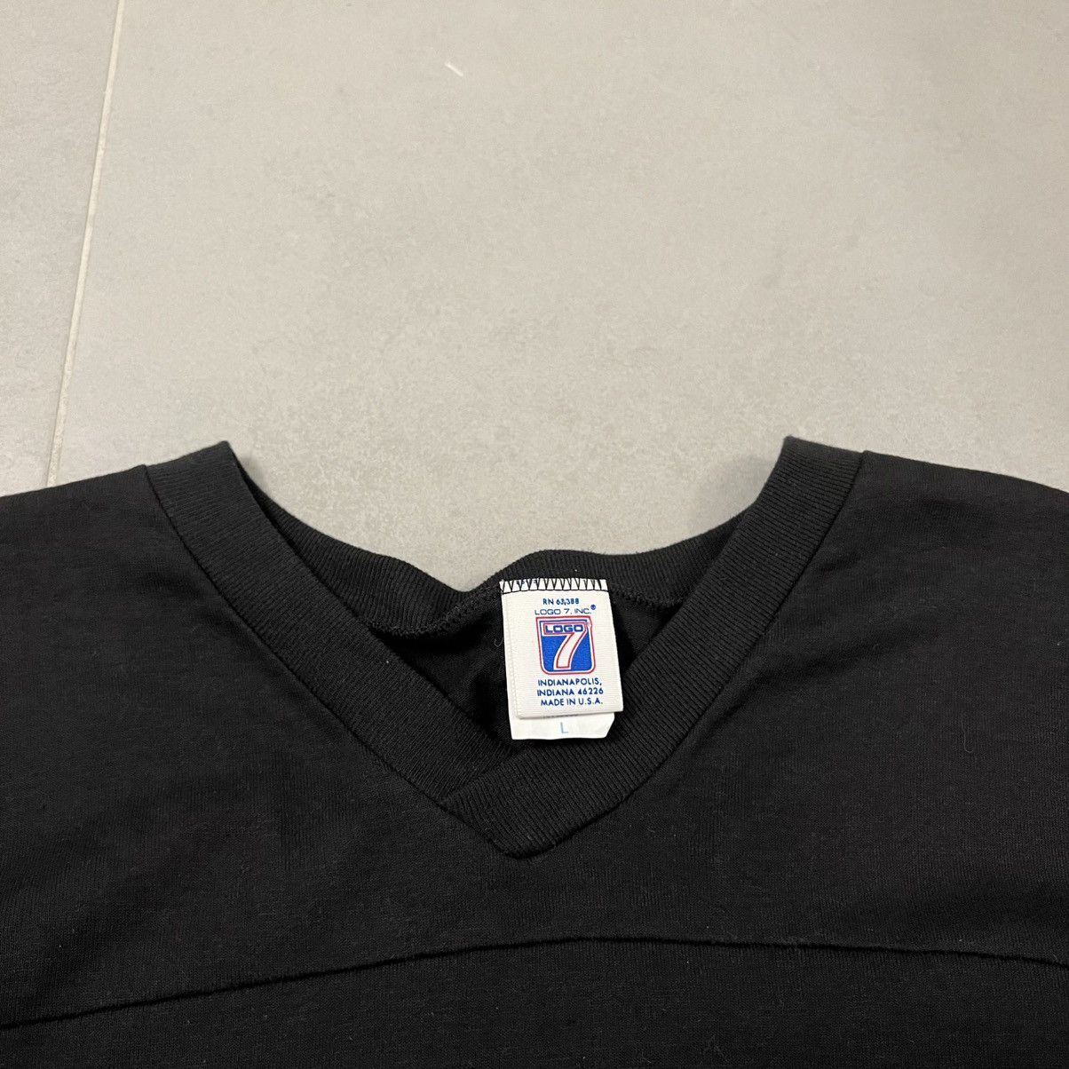 NFL Vintage 90s New York Jets Logo 7 Black Football Jersey Tee Size US L / EU 52-54 / 3 - 2 Thumbnail