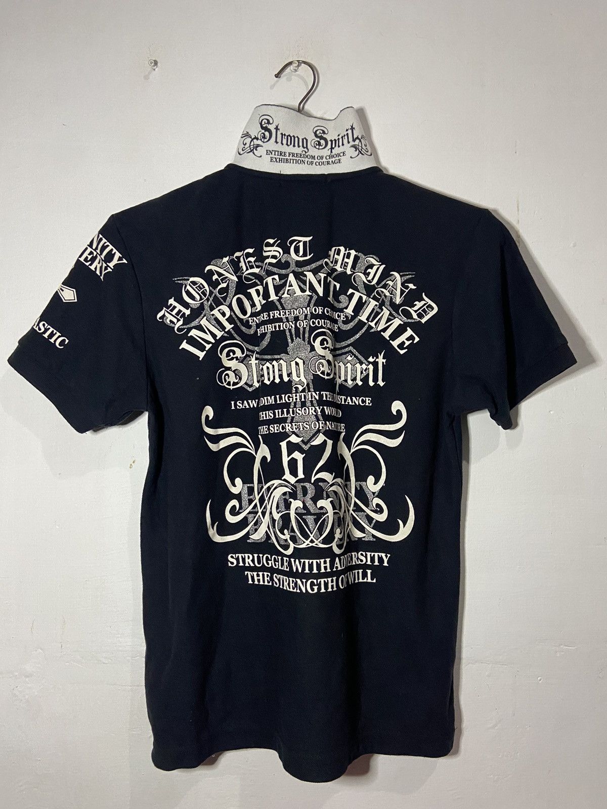 Vintage poem polo shirts y2k
