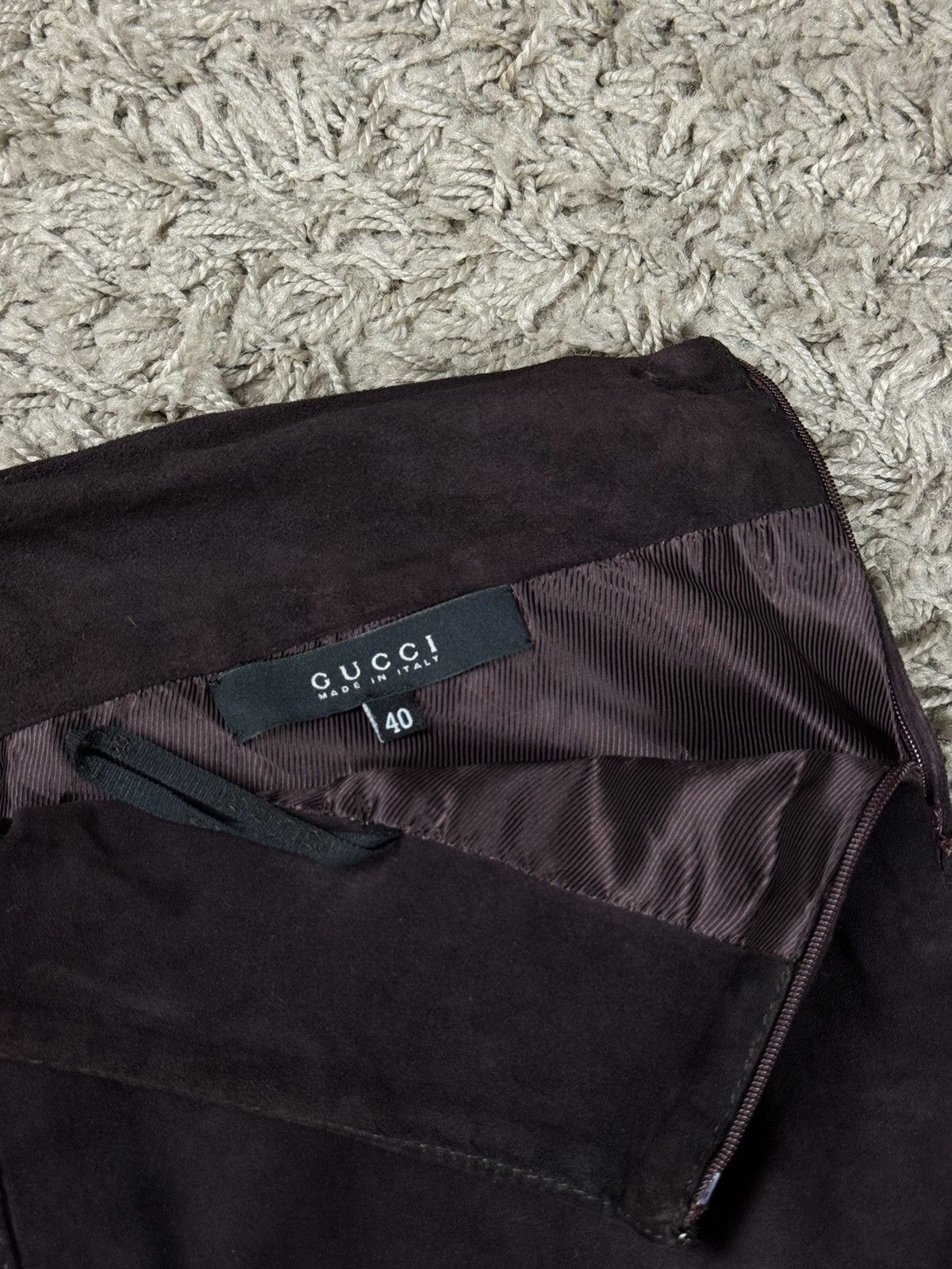 Gucci × Leather Luxury leather skirt Gucci original casual streetwear item Size 27" / US 4 / IT 40 - 2 Thumbnail