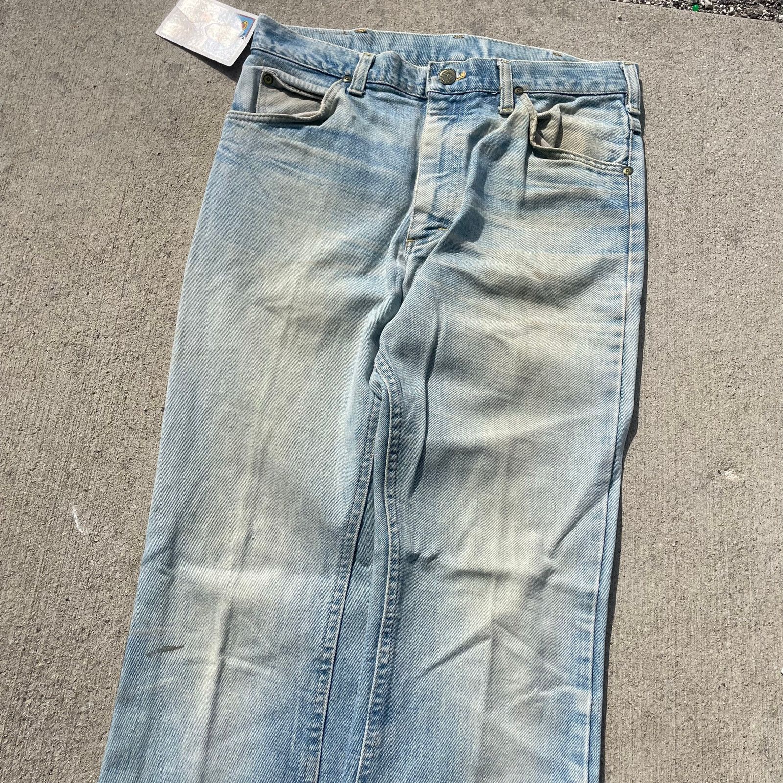 Lee Lee Riders Flare Jeans Light Wash Faded Denim Talon 32x32 Size US 32 / EU 48 - 4 Thumbnail