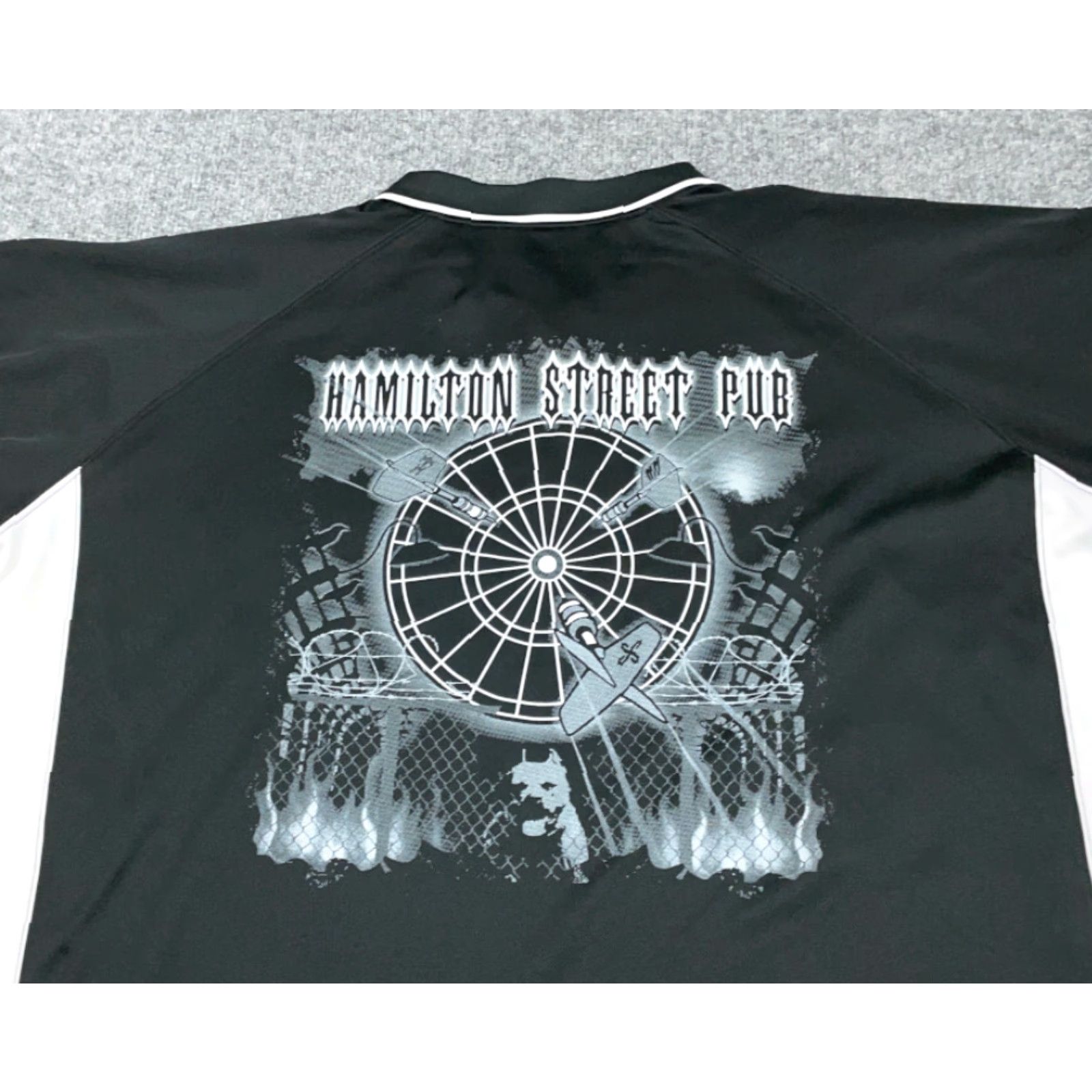 Hamilton Hamilton Street Pub Shirt Adult 2XL Black Polo Dart Print Rottweiler Bar Size US XXL / EU 58 / 5 - 5 Thumbnail