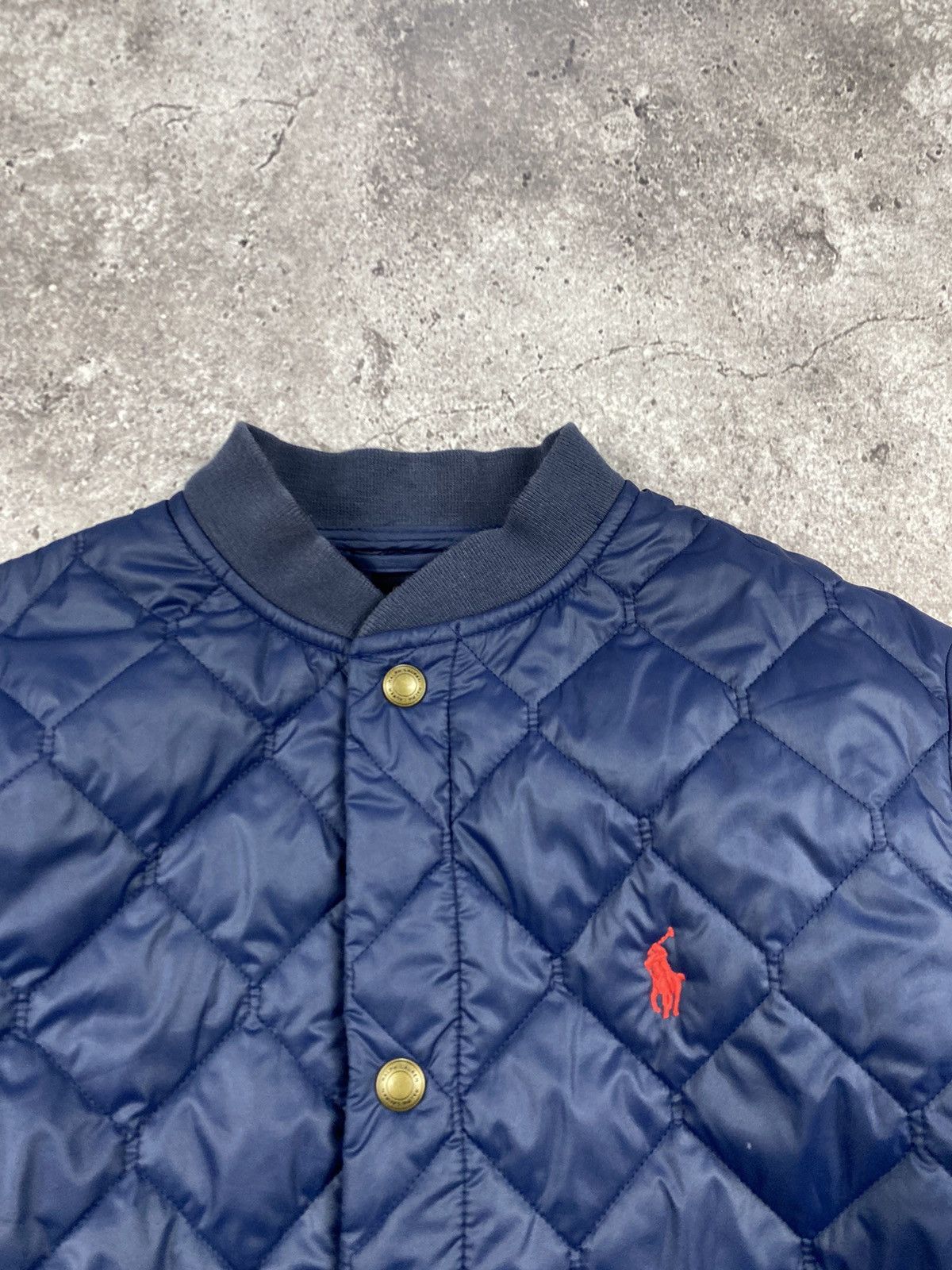 Polo Ralph Lauren × Vintage Polo Ralph Lauren Quilted Pilot Dark blue Jacket Size US S / EU 44-46 / 1 - 2 Thumbnail