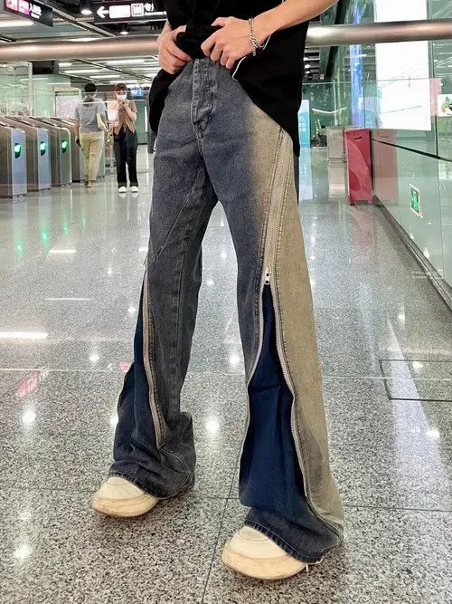 VIBE Full Zip Opium Stacked Denim Jeans Size US 30 / EU 46 - 2 Thumbnail