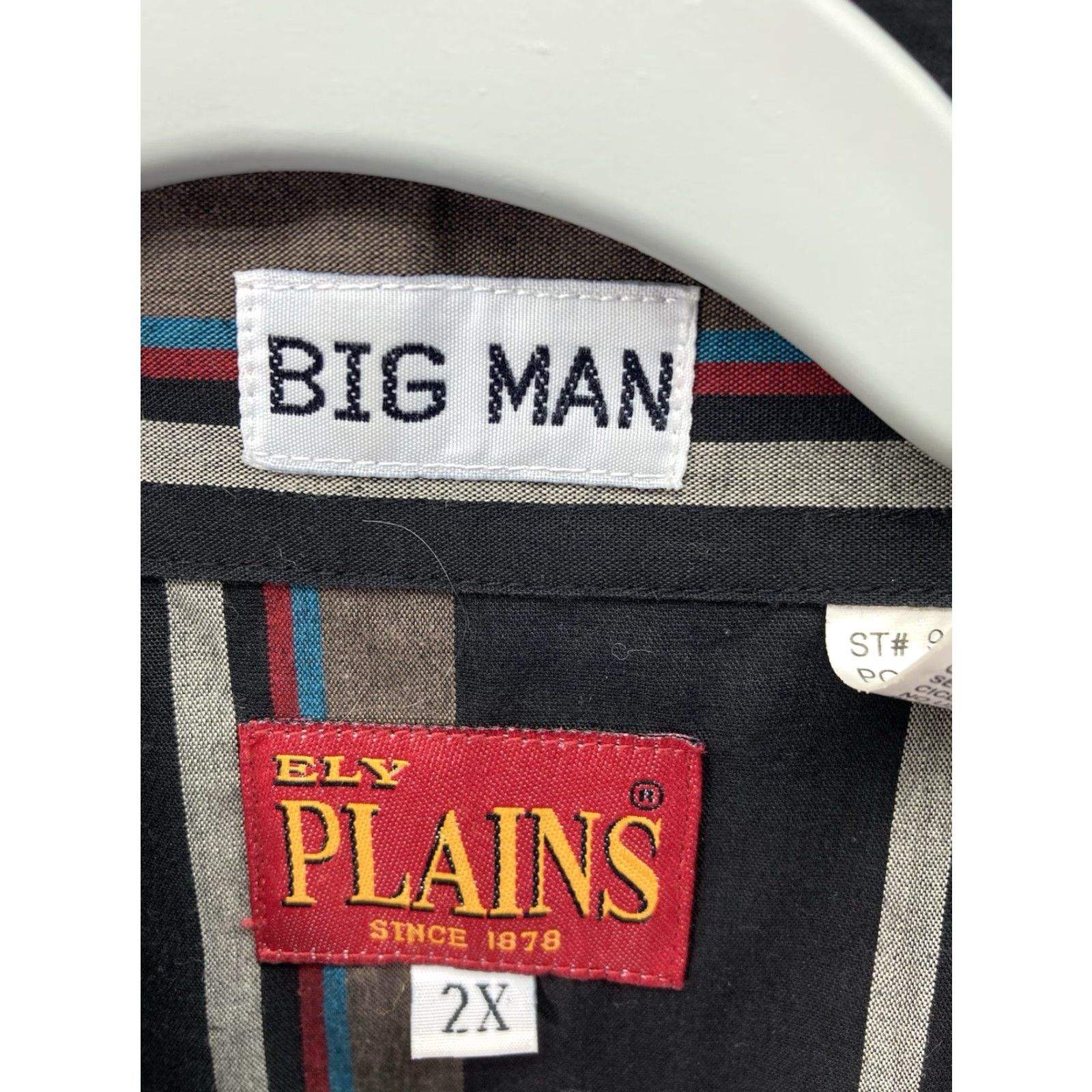 Vintage VINTAGE Plains Big Man Pearl Snap Western Shirt Men Big 2X Black Stripe Short Sleeve VTG NWOT Size US XXL / EU 58 / 5 - 5 Thumbnail