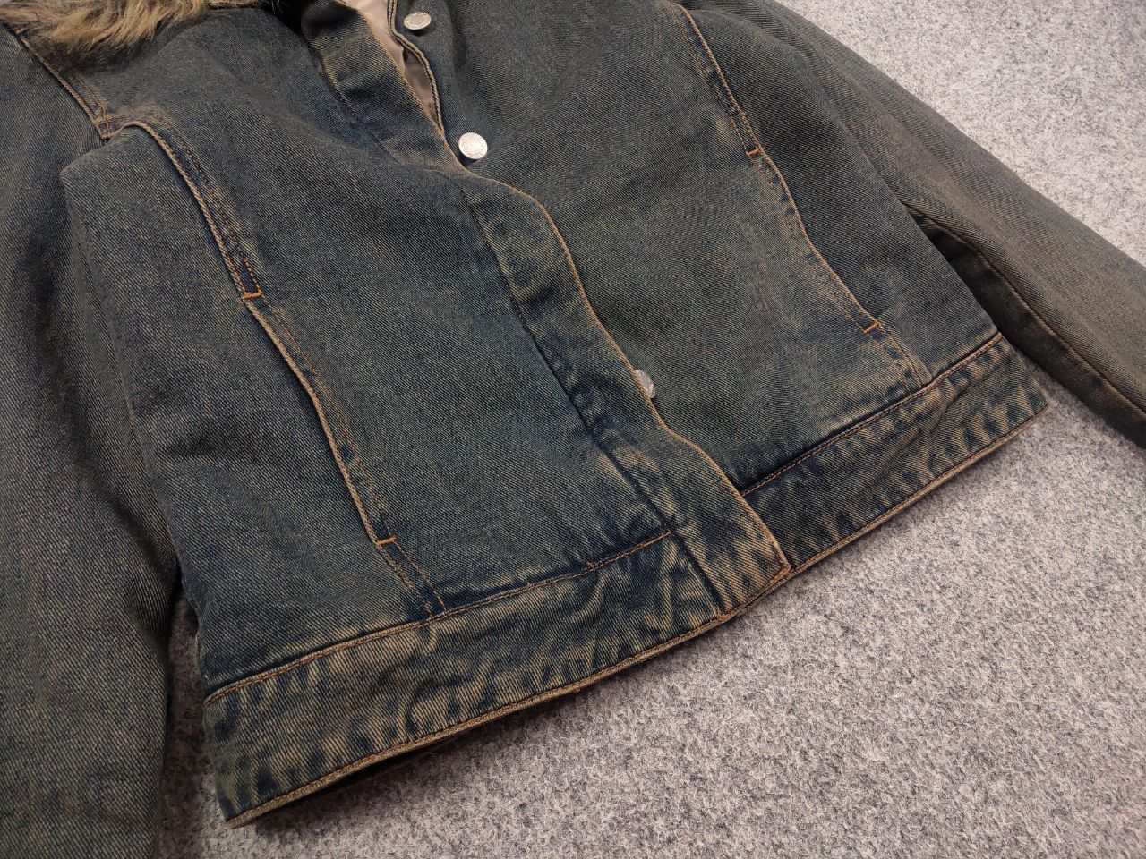 Hysteric Glamour Vintage Y2K Clockhouse denim Fur Jacket if six was nine LGB Size M / US 6-8 / IT 42-44 - 5 Thumbnail