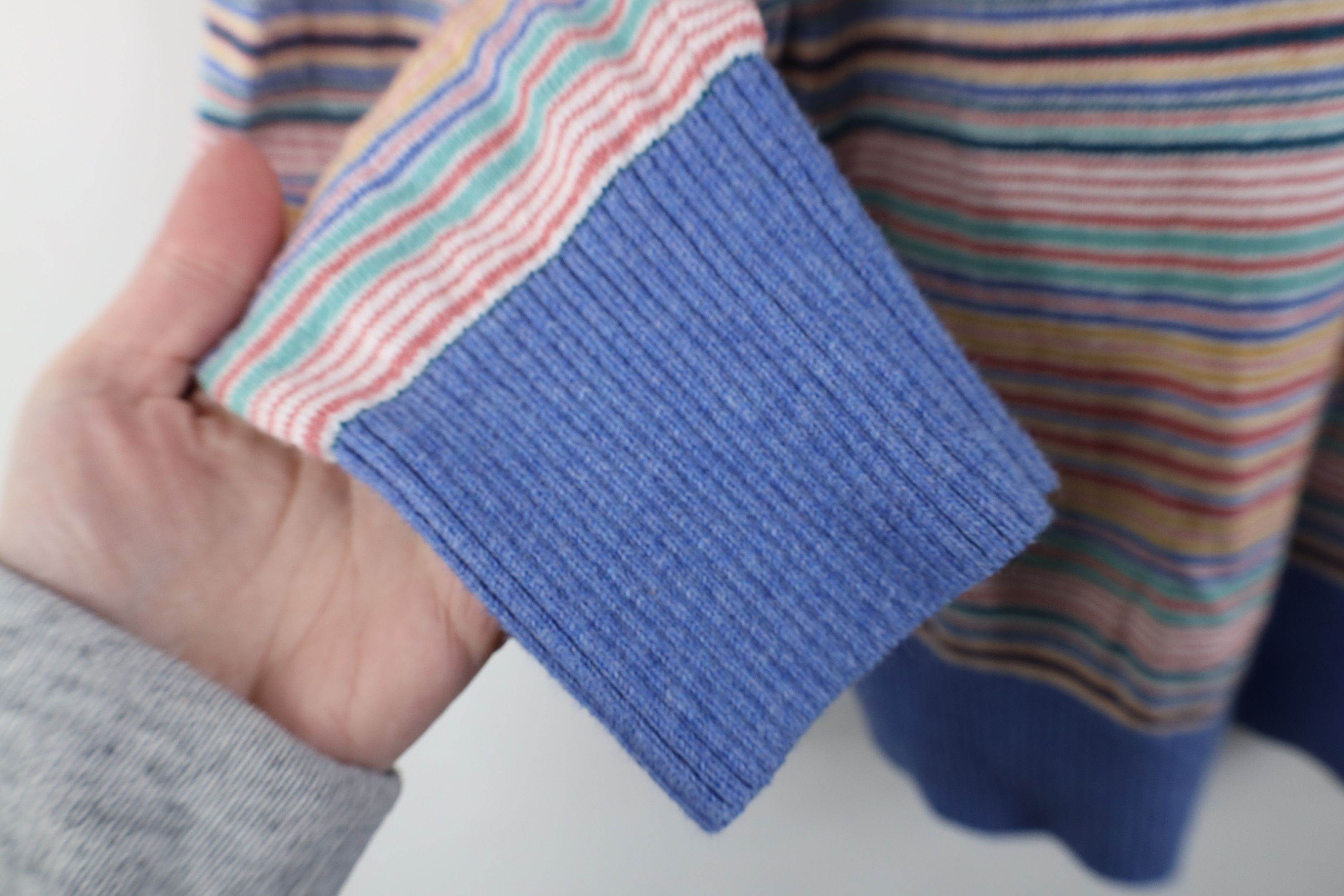 L.L. Bean Vintage LL Bean Cashmere Striped Knit Turtleneck Sweater Size L / US 10 / IT 46 - 5 Thumbnail