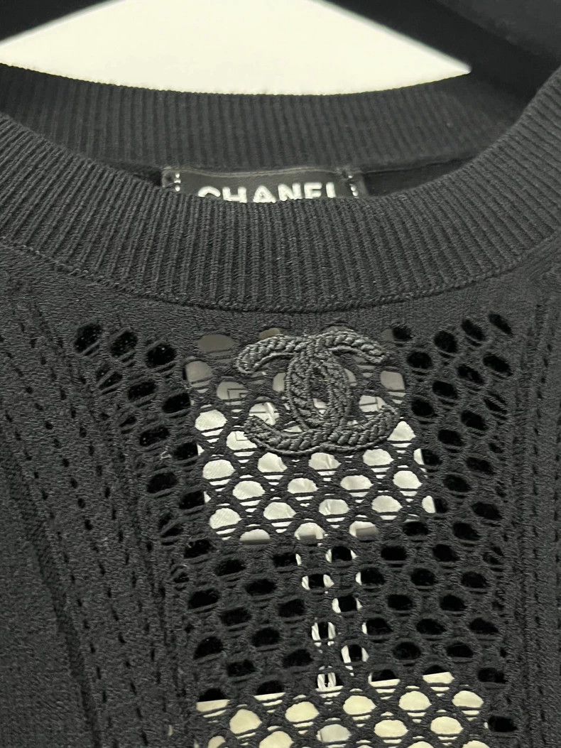 Chanel Chanel 24B black hollow knitted dress Size XXS / US 00 / IT 34 - 5 Thumbnail
