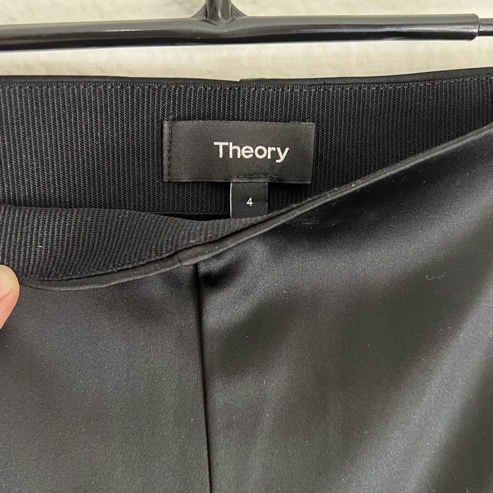 Theory NWT $295 Theory Skinny Legging 4/27 Satin Stretch Ankle Zip Size 27" / US 4 / IT 40 - 4 Thumbnail