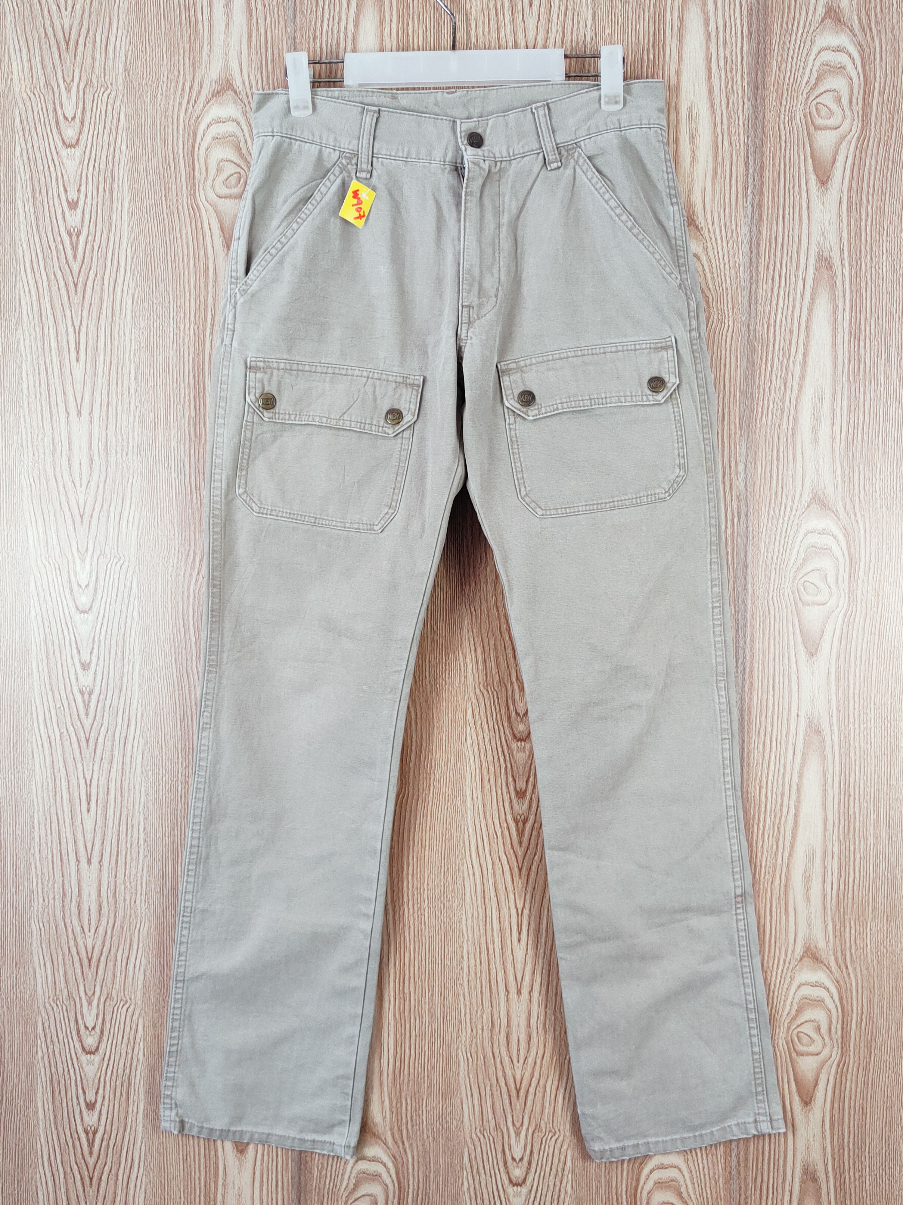 Japanese Brand Key Beige Multipocket Tactical Cargo Pants #W907 Size US 30 / EU 46 - 1 Thumbnail