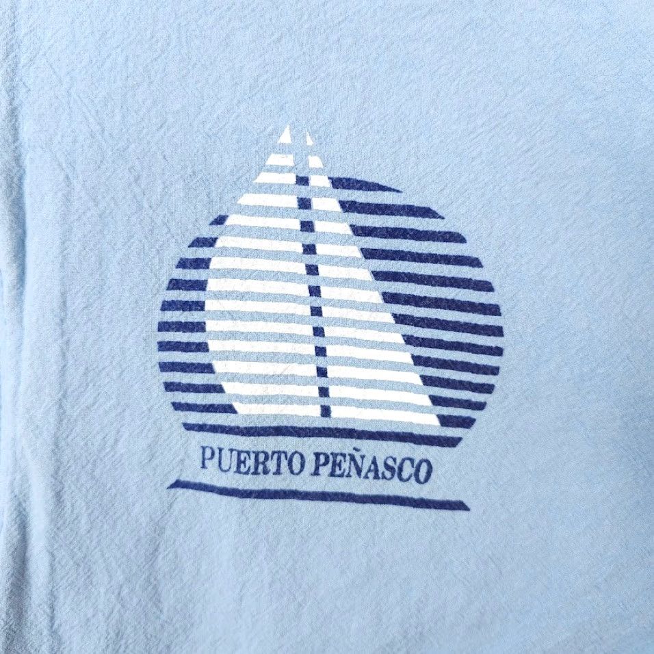Vintage VINTAGE Puerto Penasco Shirt Hoodie Mens Size XL Blue Full Zip Travel Cotton Size US XL / EU 56 / 4 - 3 Thumbnail
