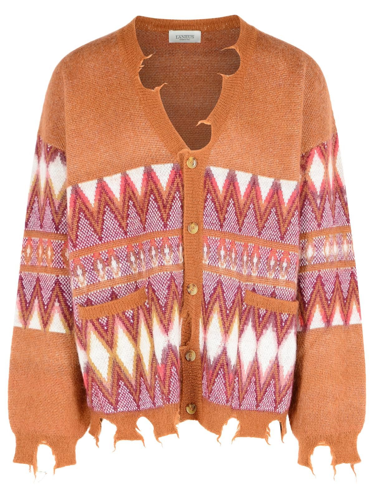 Laneus LANEUS Multi Wool Blend Cardigan Size US XL / EU 56 / 4 - 1 Thumbnail