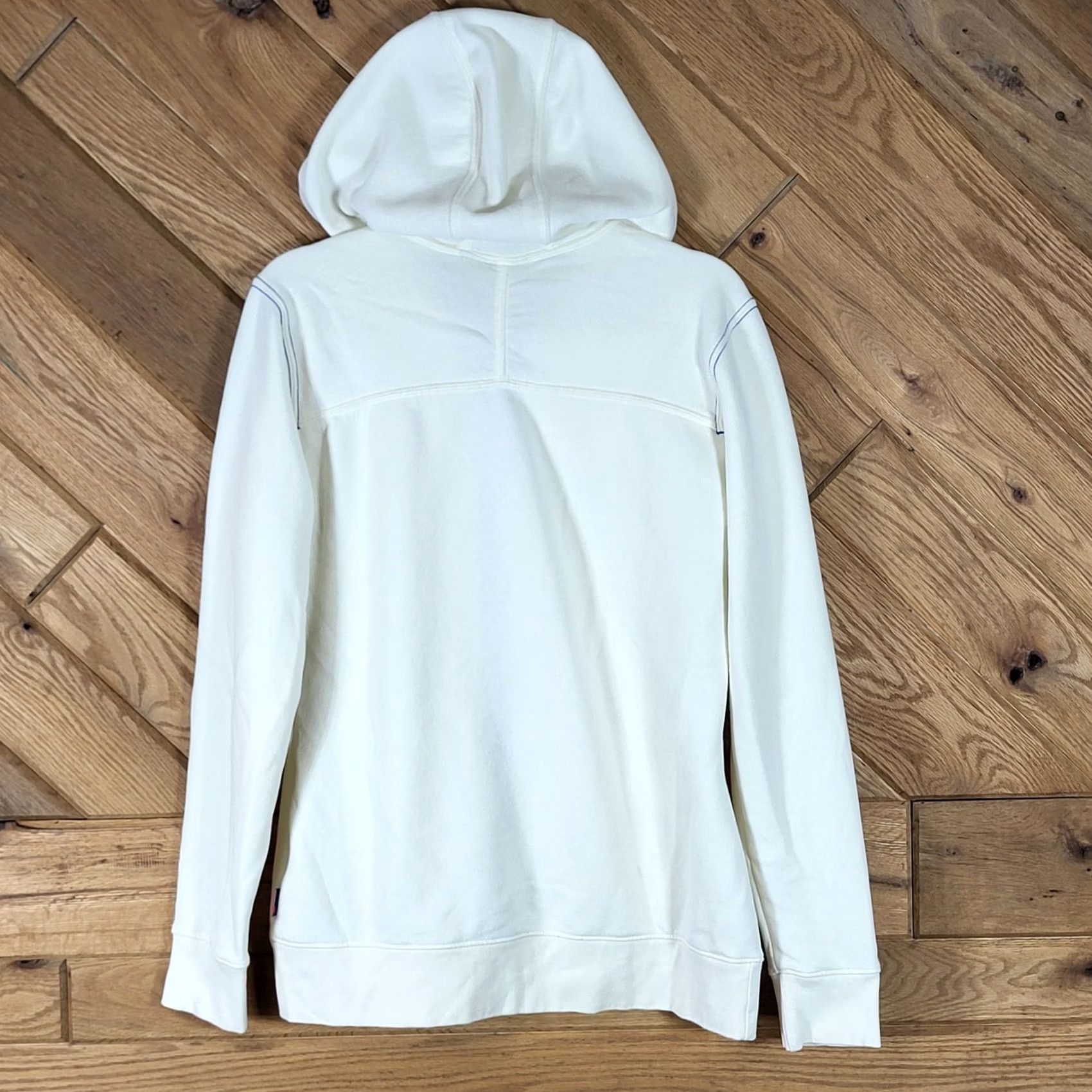 Mountain Hardwear Mountain Hardwear Full Zip Hoodie Womens L Cream Graphic Print Fleece Zip Hooded Pockets Size L / US 10 / IT 46 - 4 Thumbnail