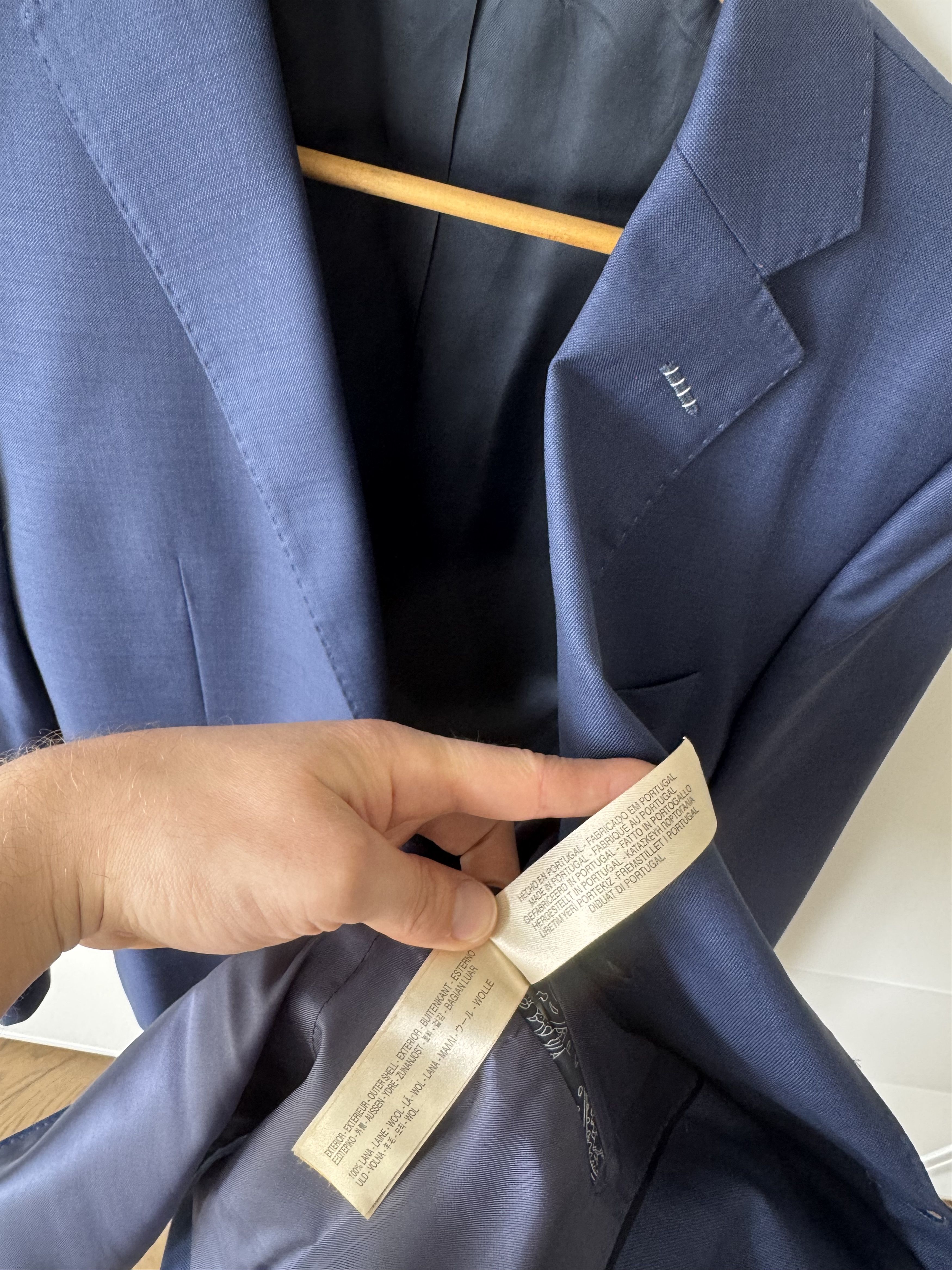 Massimo Dutti [46] 2040 Single Breasted Wool Blazer in Navy Size 46R - 8 Thumbnail