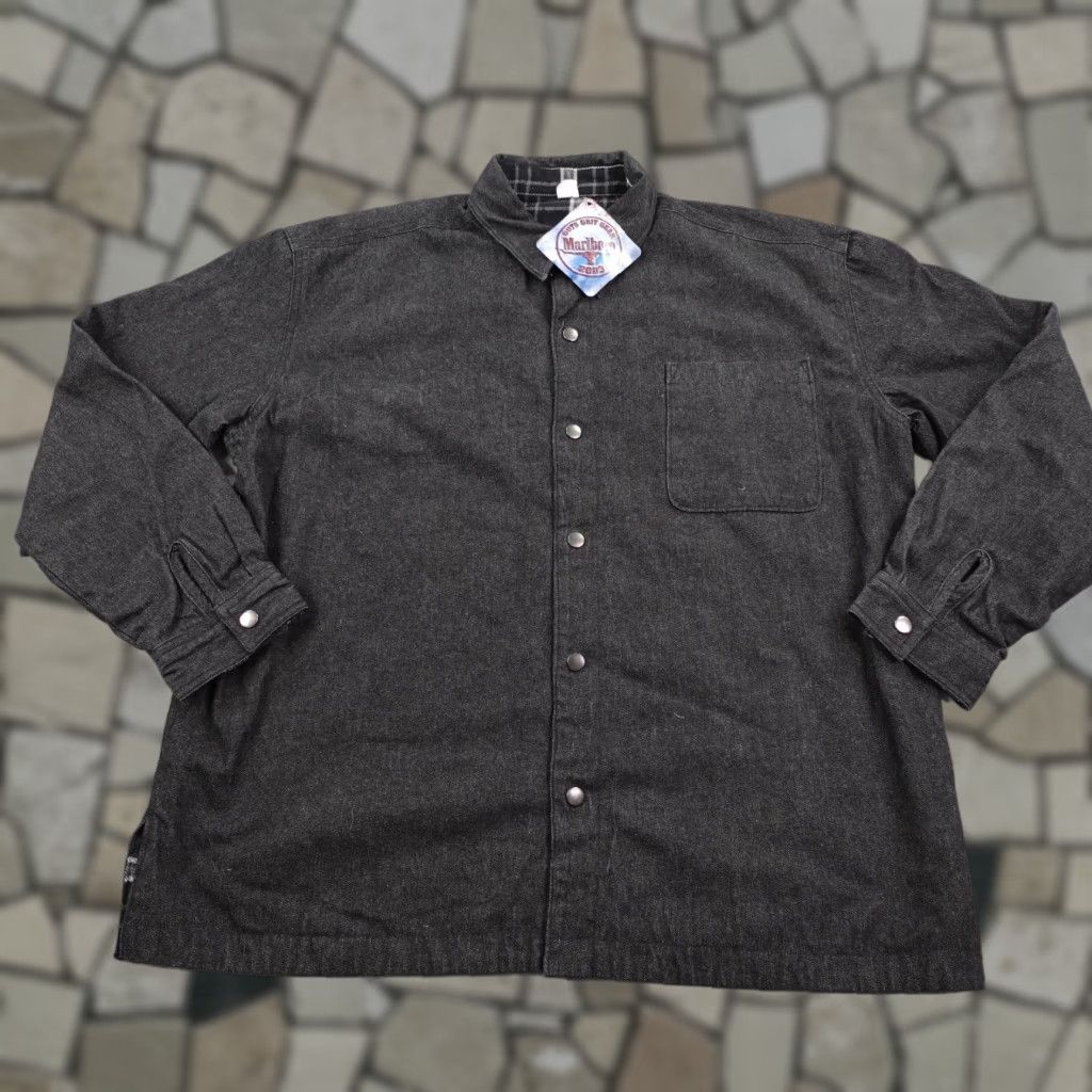 Marlboro Vintage Marlboro Jacket Mens XL Denim Flannel Reversible Shacket Deadstock Y2K Size US XL / EU 56 / 4 - 1 Thumbnail
