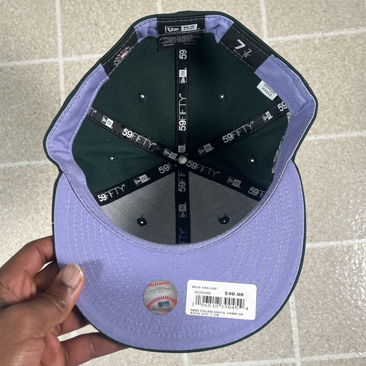 New Era NEW ERA OAKLAND ATHLETICS GREEN 59FIFTY FITTED HAT 7 7/8 Size ONE SIZE - 6 Thumbnail