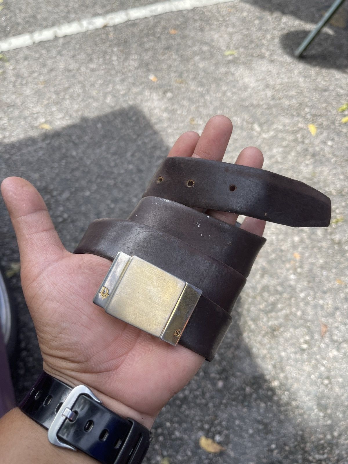 Dior Rare🔥Vintage 80’s Dior Leather Belt Size ONE SIZE - 2 Thumbnail