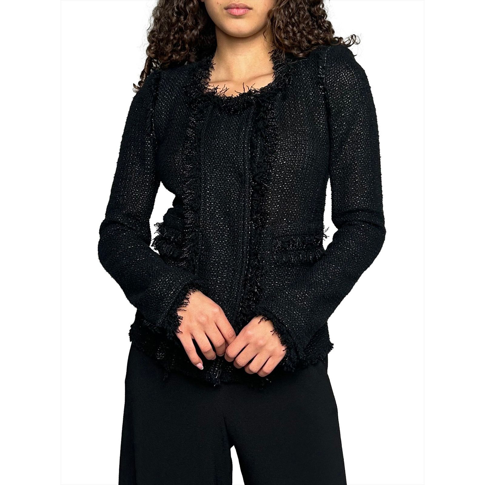 Isabel Marant Black Frilly Jacket Size XS / US 0-2 / IT 36-38 - 2 Thumbnail