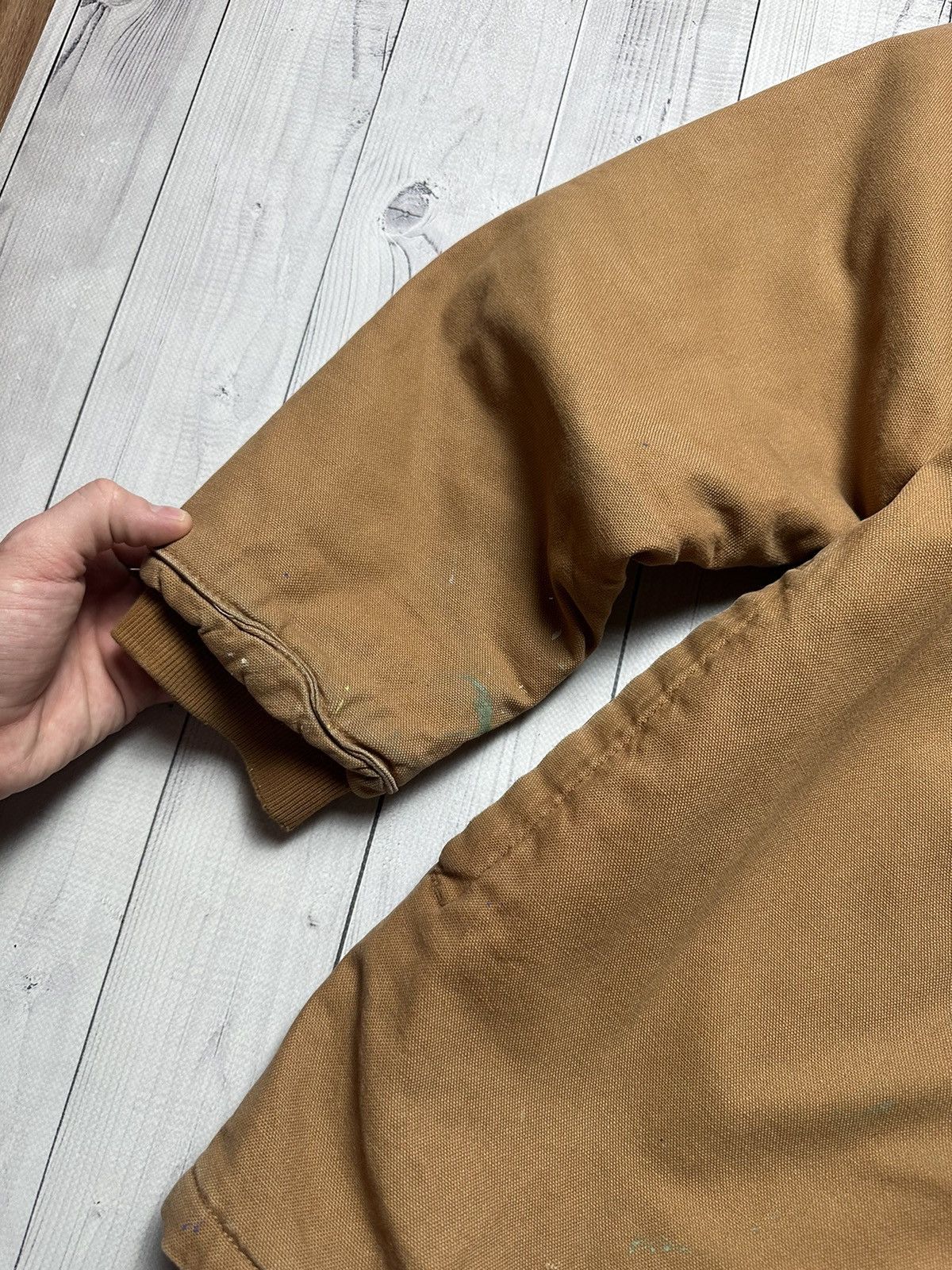 Dickies × Vintage Vintage Dickies working jacket denim distressed L Carhartt Size US L / EU 52-54 / 3 - 5 Thumbnail
