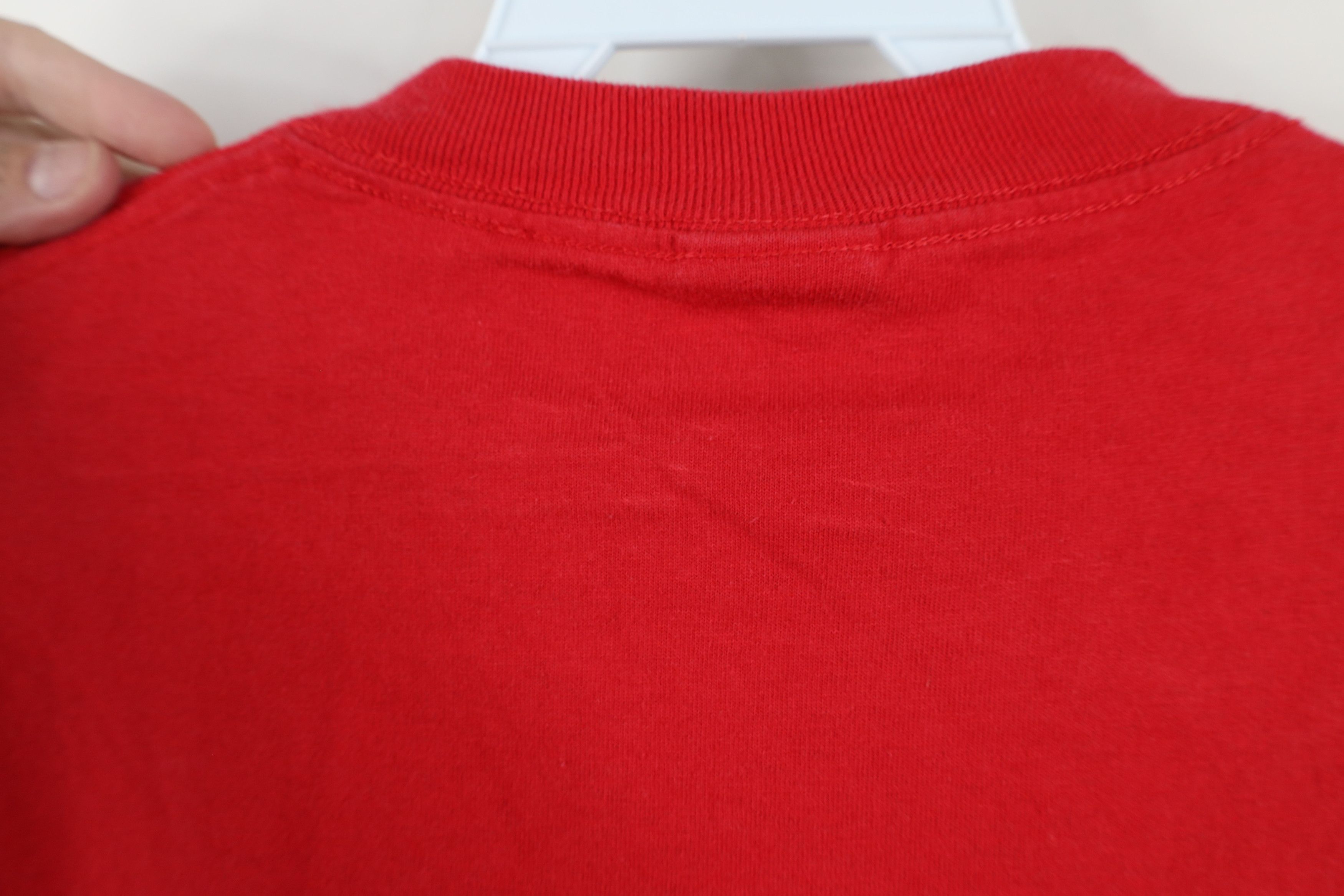 Vintage Vintage 90s Streetwear Heavyweight Cotton T-Shirt USA Red Size US S / EU 44-46 / 1 - 10 Thumbnail