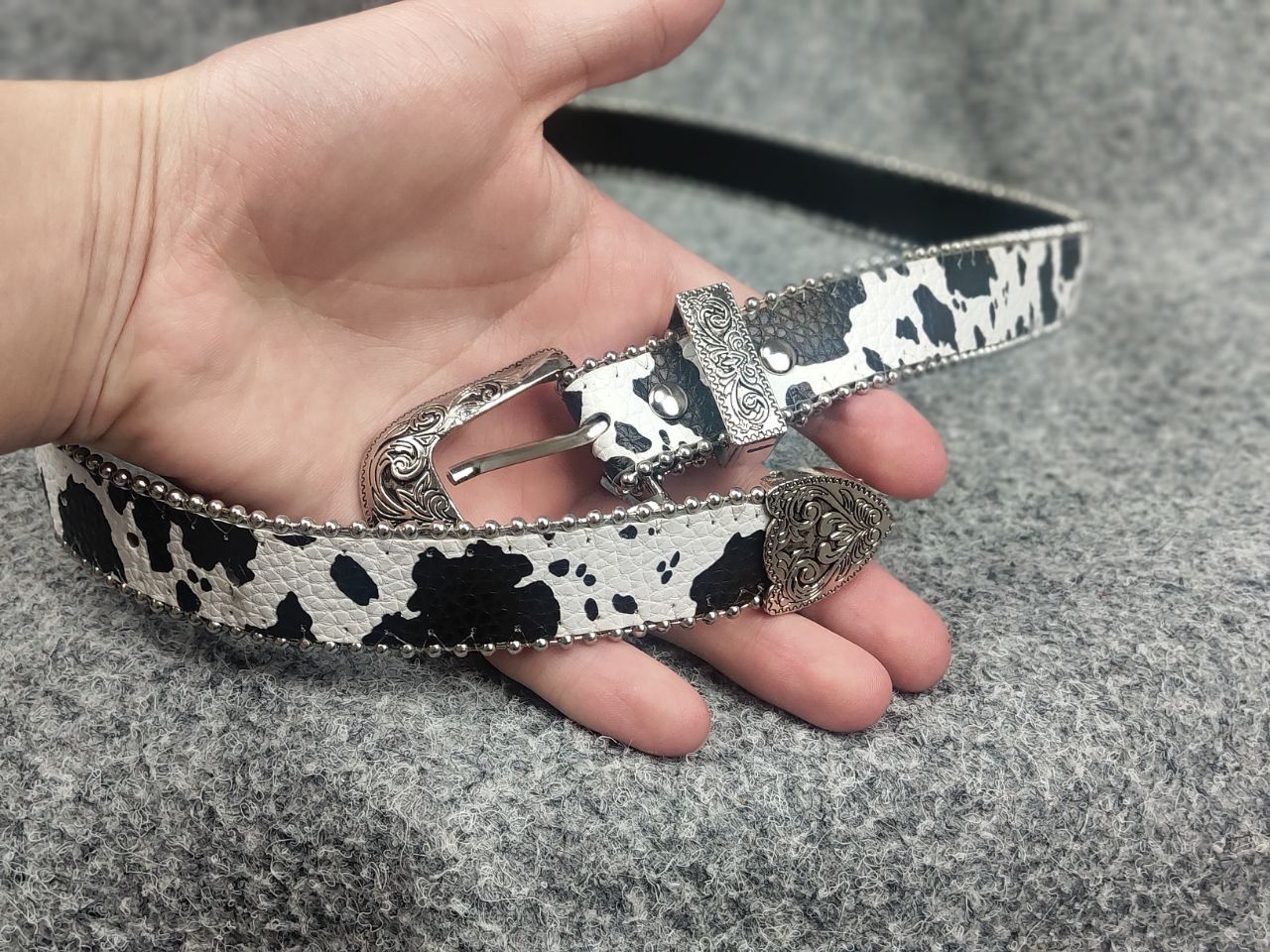 Le Grande Bleu (L.G.B.) Vintage Hysteric Japan Y2K Cow Western Leather Belt LGB Size ONE SIZE - 5 Thumbnail
