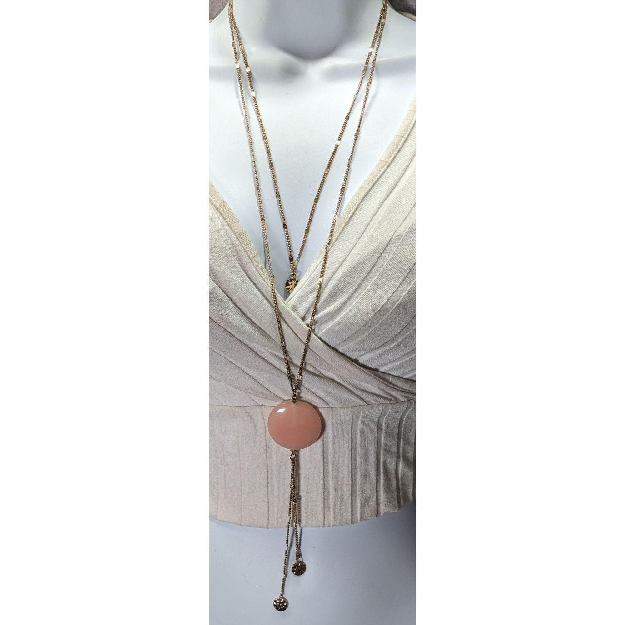 Other Layered Gold Chain Rose Quartz Sphere Pendant Necklace With Size ONE SIZE - 2 Thumbnail
