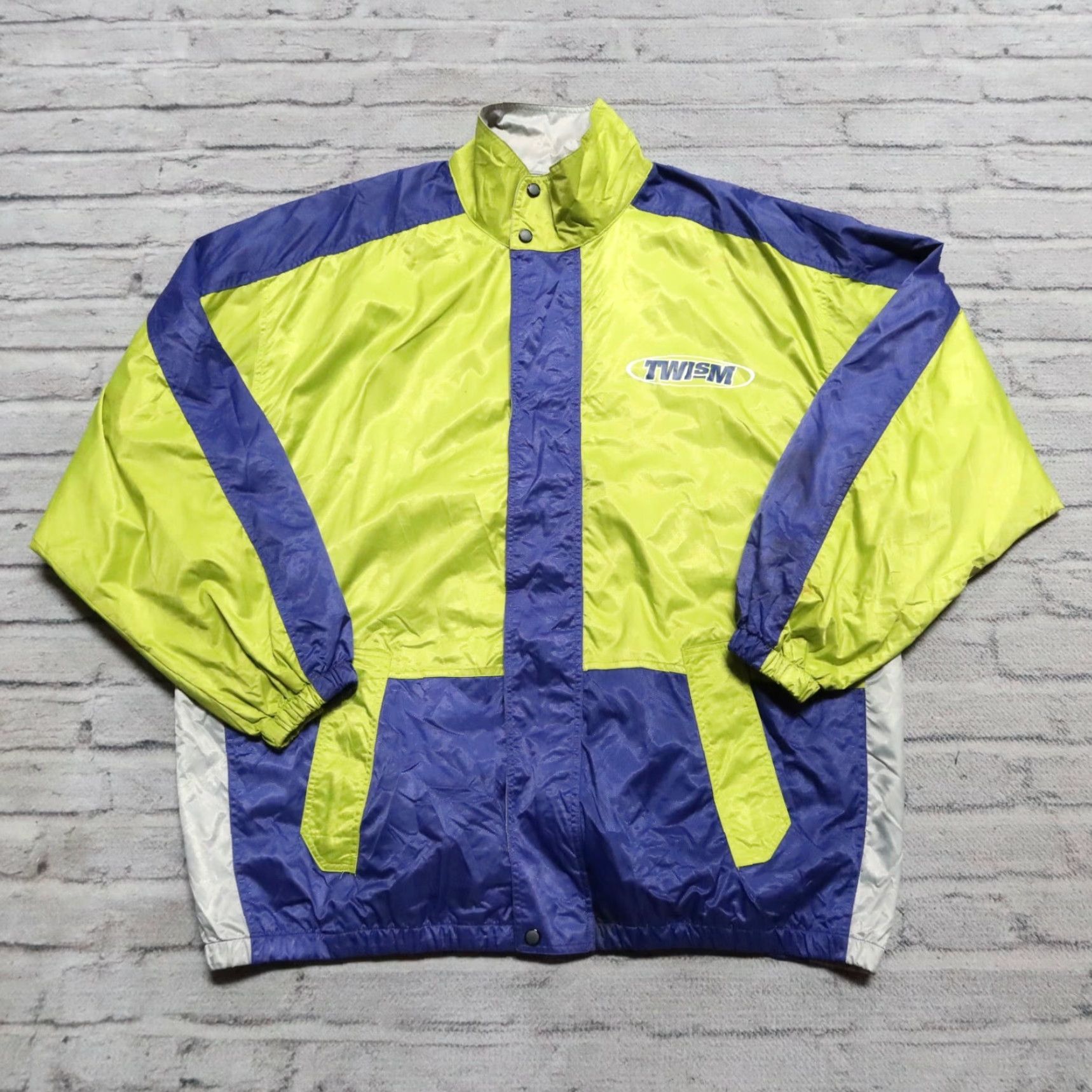 Vintage Vintage TWISM The World is Mine Nylon Jacket Mens XL Neon Green 90s Rap Hip Hop Shaquille O'Neal Jacket Size US XL / EU 56 / 4 - 2 Thumbnail