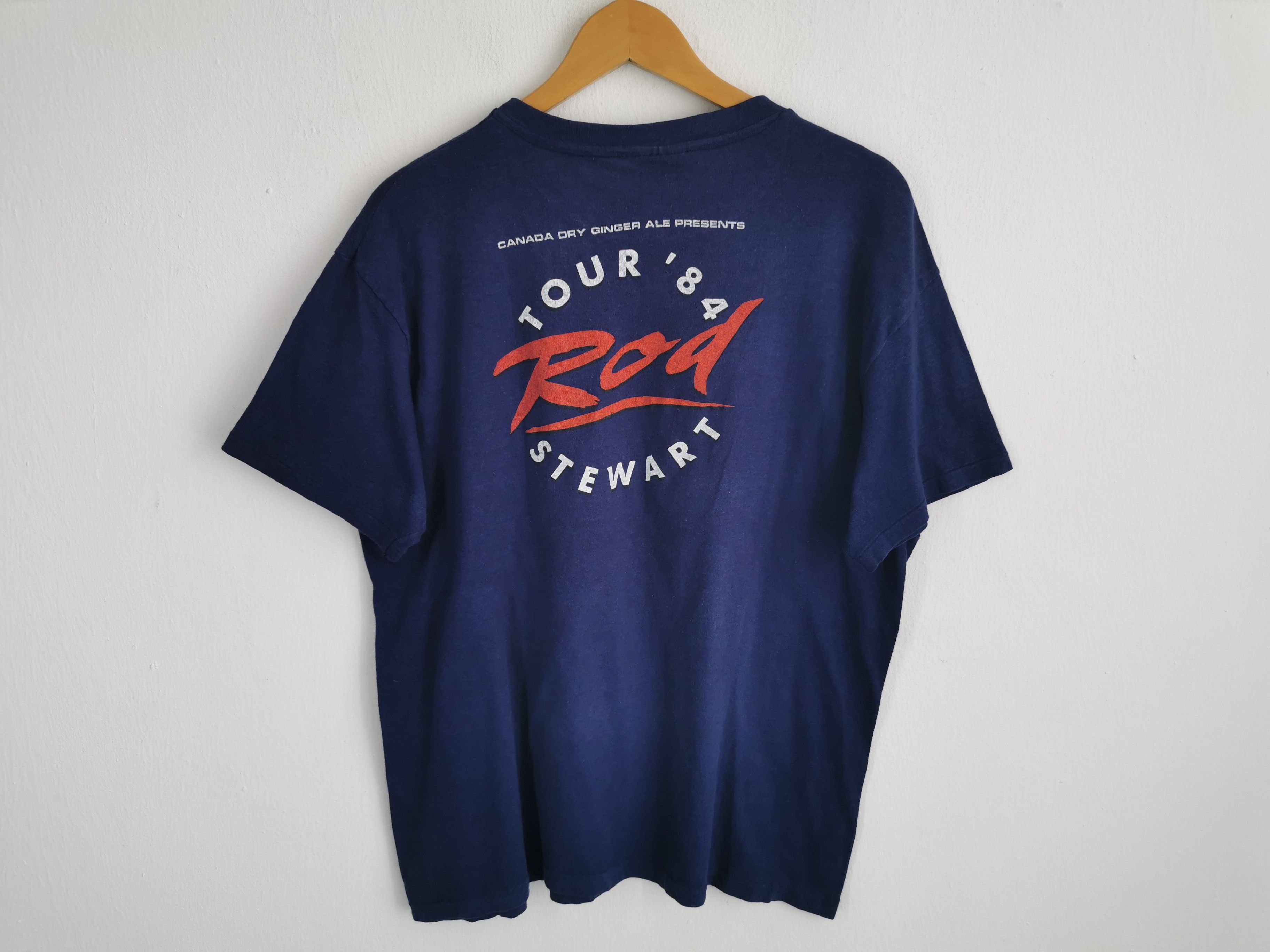 Hanes × Vintage Vintage 80's Rod Stewart Tour '84 Tee T Shirt Made In USA Size US M / EU 48-50 / 2 - 2 Thumbnail